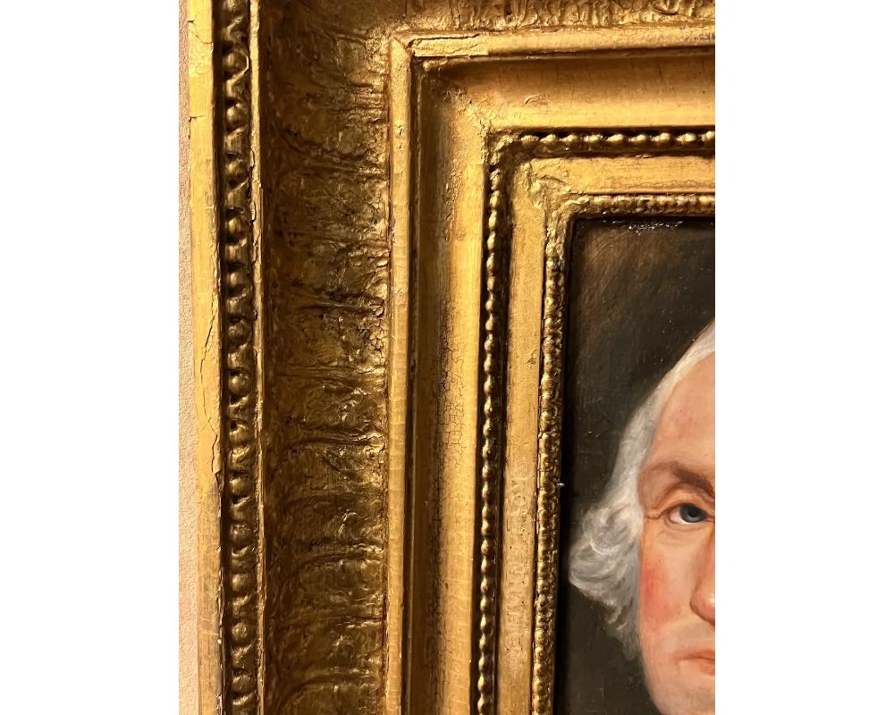 American School 19th Century Portrait of George Washington after Gilbert Stuart  In Good Condition For Sale In New York, NY