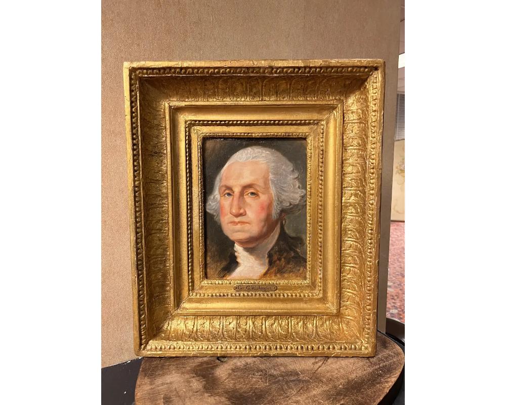 American School 19th Century Portrait of George Washington after Gilbert Stuart  For Sale 2