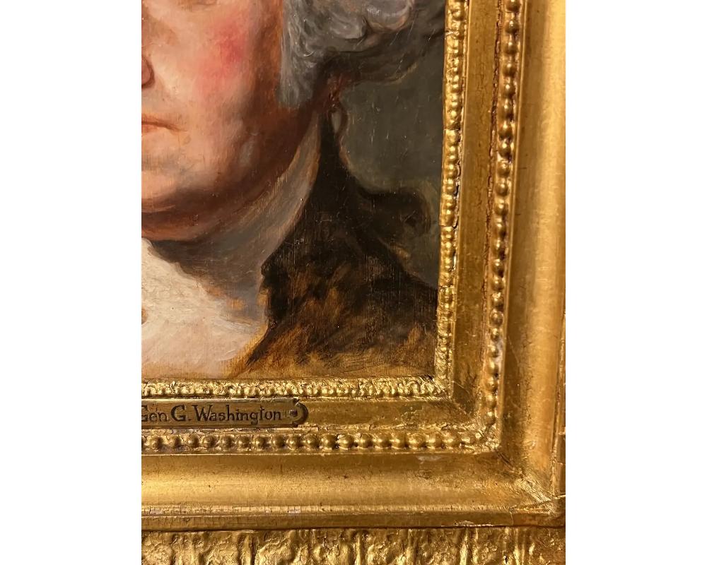 American School 19th Century Portrait of George Washington after Gilbert Stuart  For Sale 3