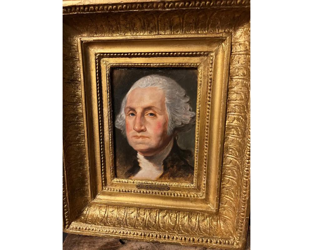 American School 19th Century Portrait of George Washington after Gilbert Stuart  For Sale 4