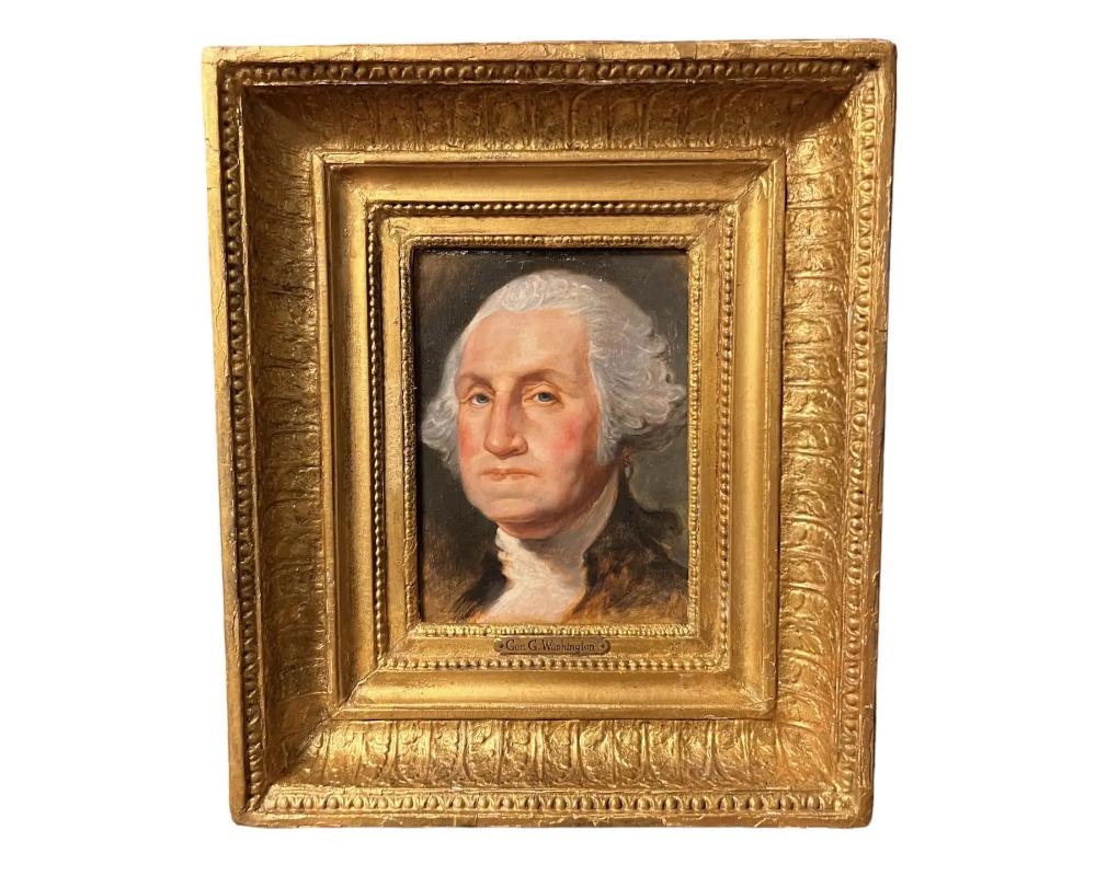 American School 19th Century Portrait of George Washington after Gilbert Stuart  For Sale