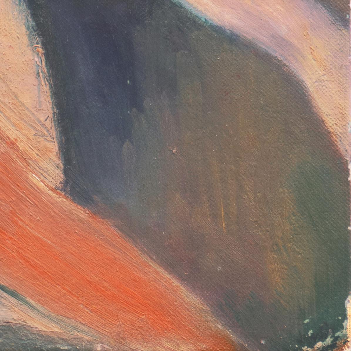 „Couple Dancing“, amerikanische Volkskunst, figurales Ölgemälde, WPA-Ära – Painting von American School