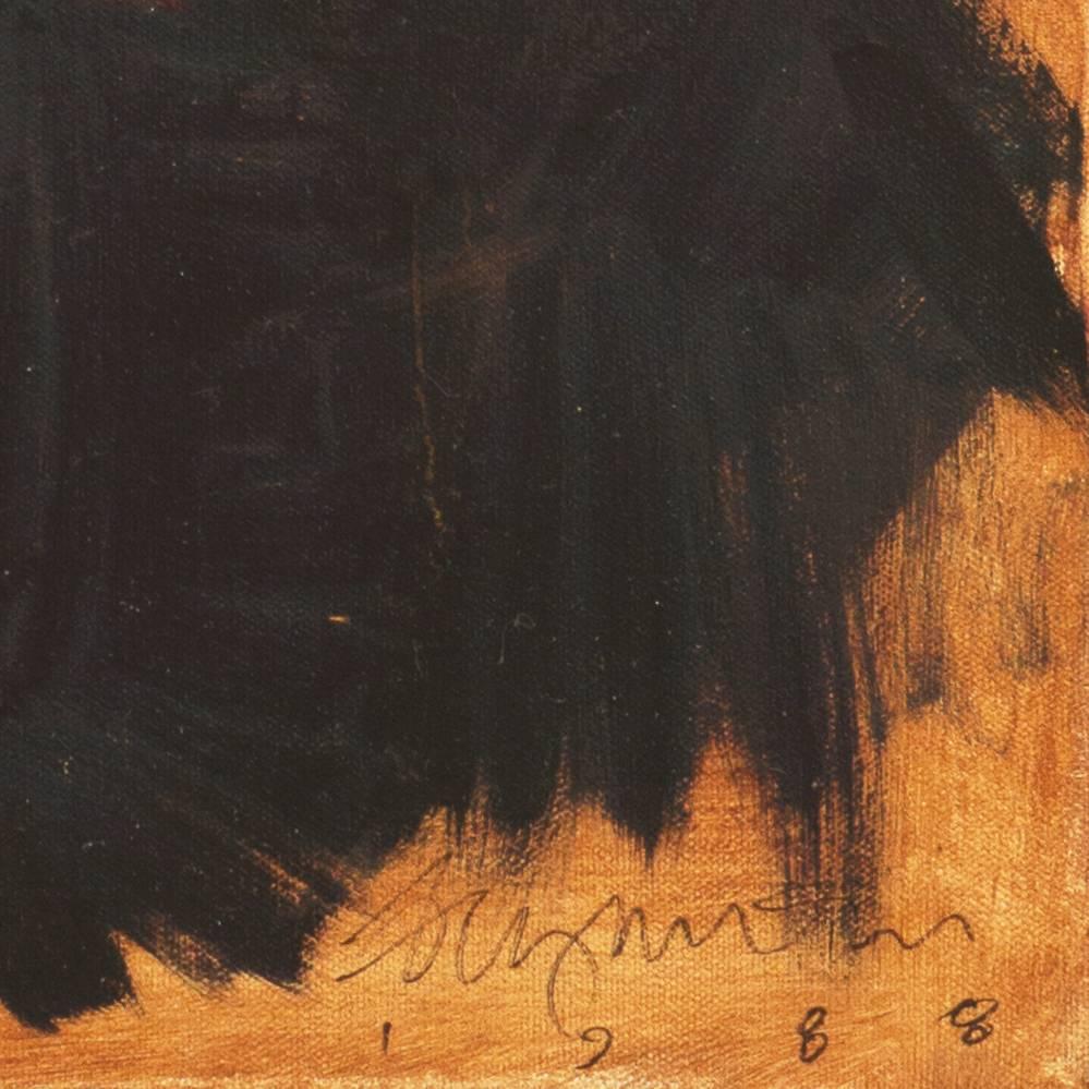 « Study of a Moor », huile figurative post-impressionniste, Othello, marocain, Tunisien - Painting de American School (20)