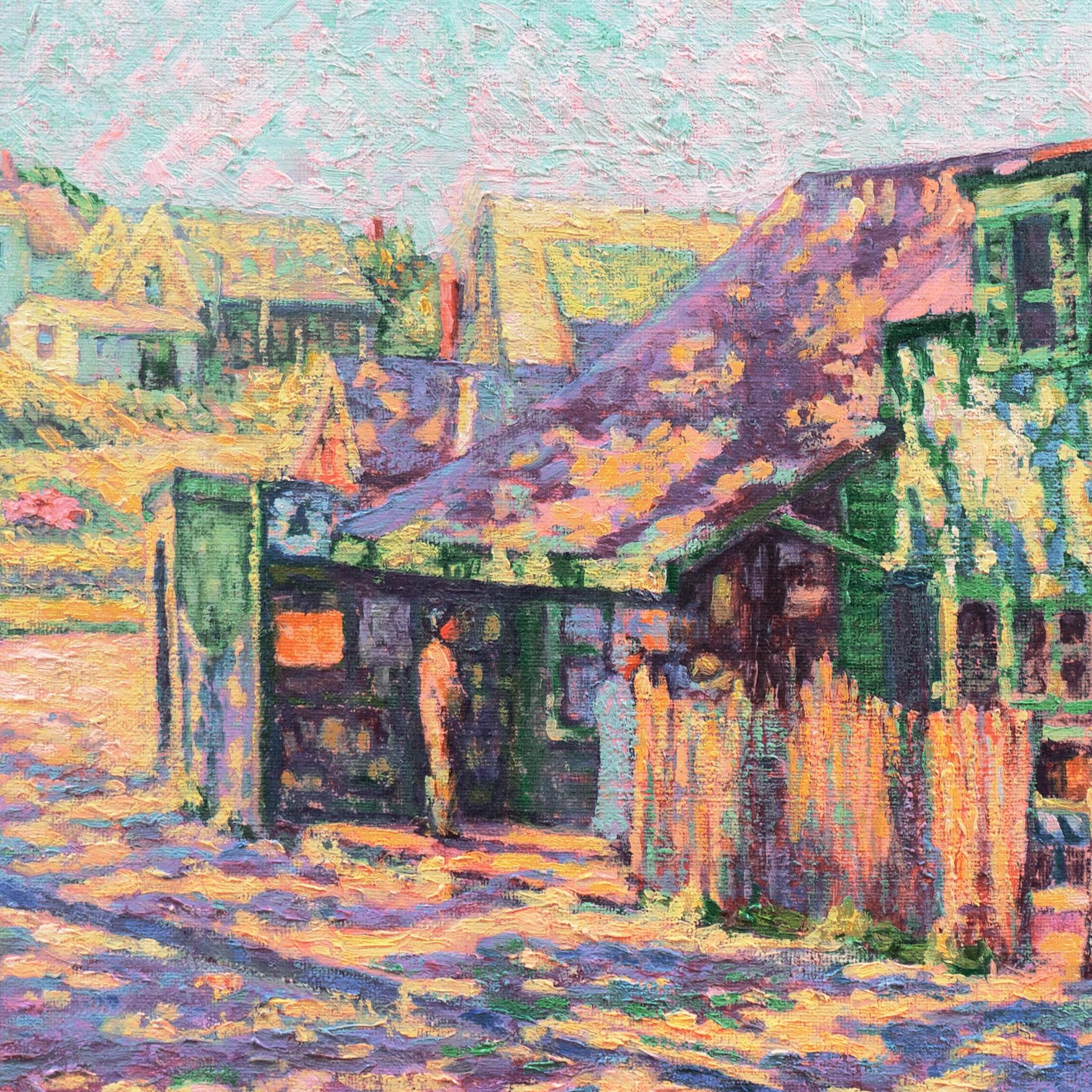 'Old Country Store, Ontario', Canada, Painters Eleven, Post-Impressionist Oil - Painting by Hortense Mattice Gordon