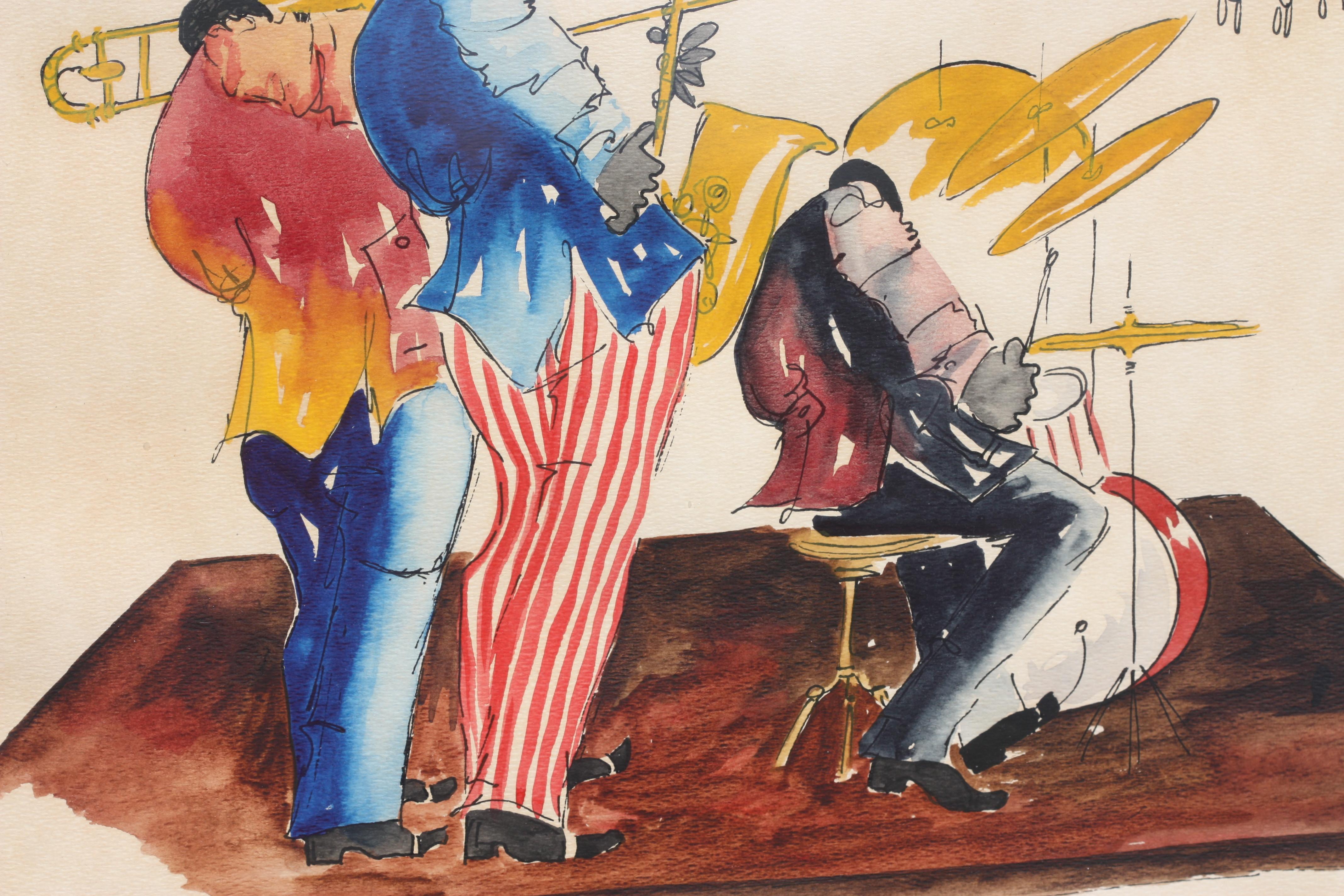 20ième siècle École américaine, 20e siècle, Aquarelle en vente