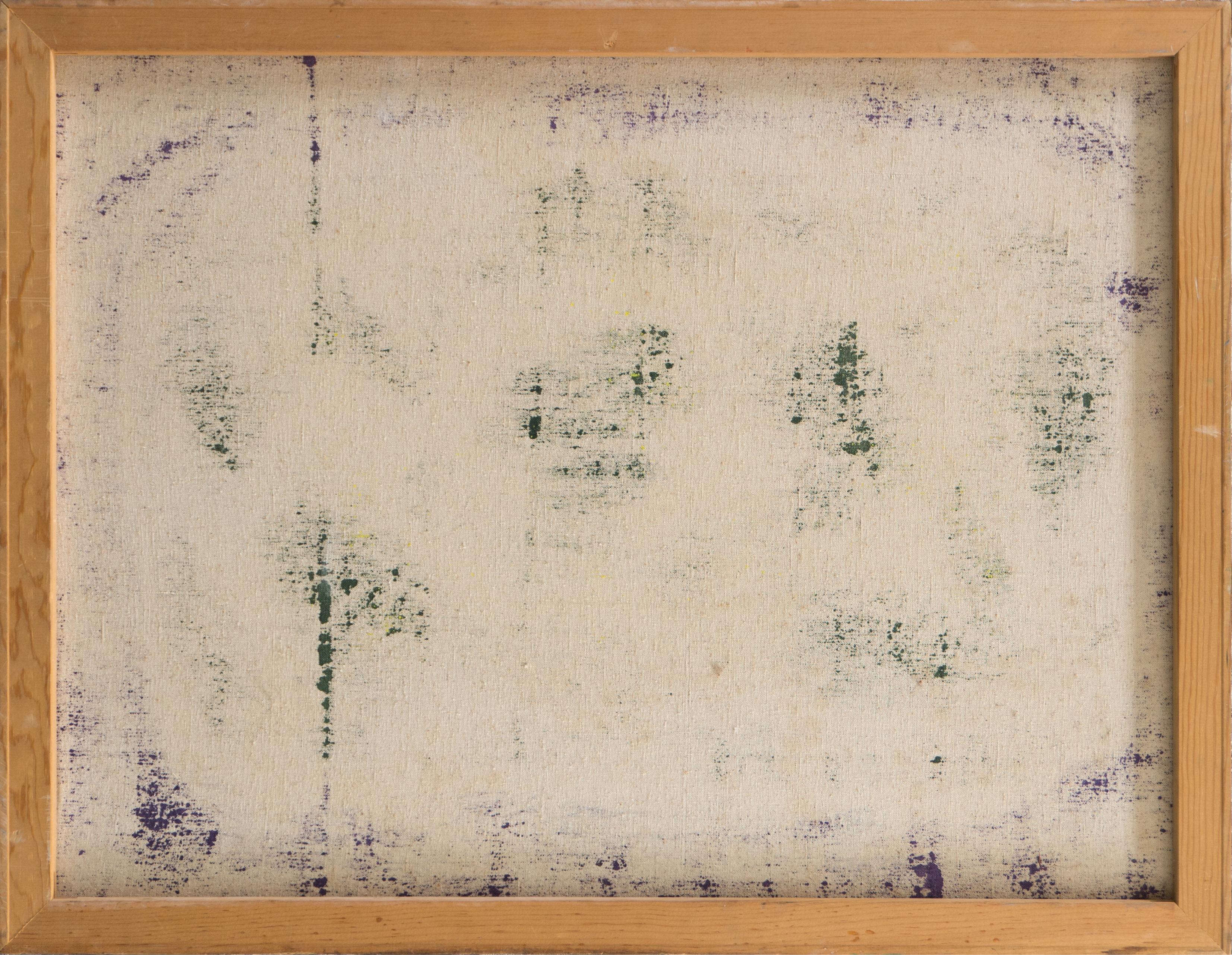 'Abstraction in Amethyst and Emerald', Large American School Abstract Oil For Sale 5