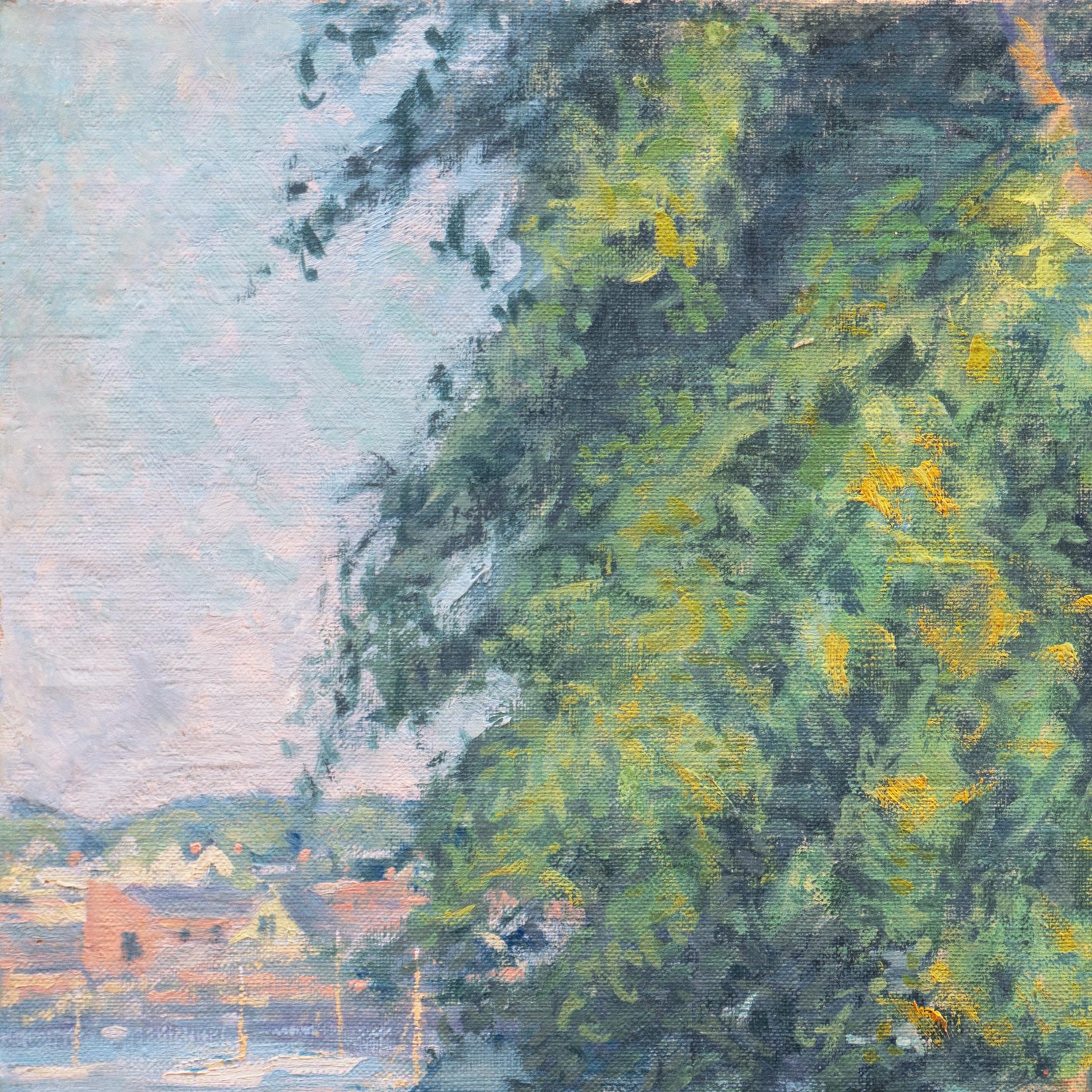 'Esperando en la sombra', Figura de la escuela impresionista americana de principios del siglo XX - Painting impresionista estadounidense de American School