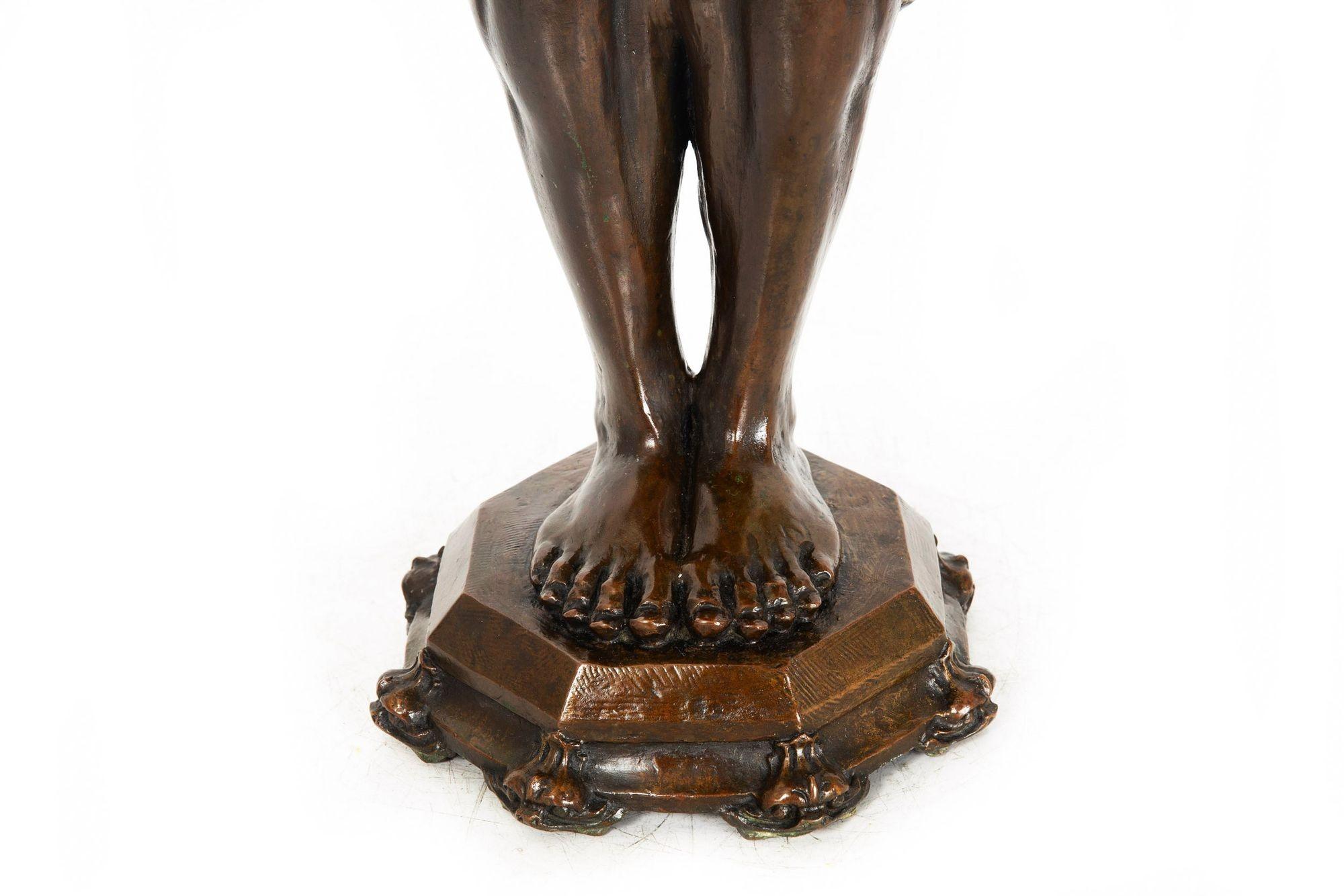 American School Art Deco Bronze Sculpture “Hercules & The Hydra” ca. 1940s For Sale 15