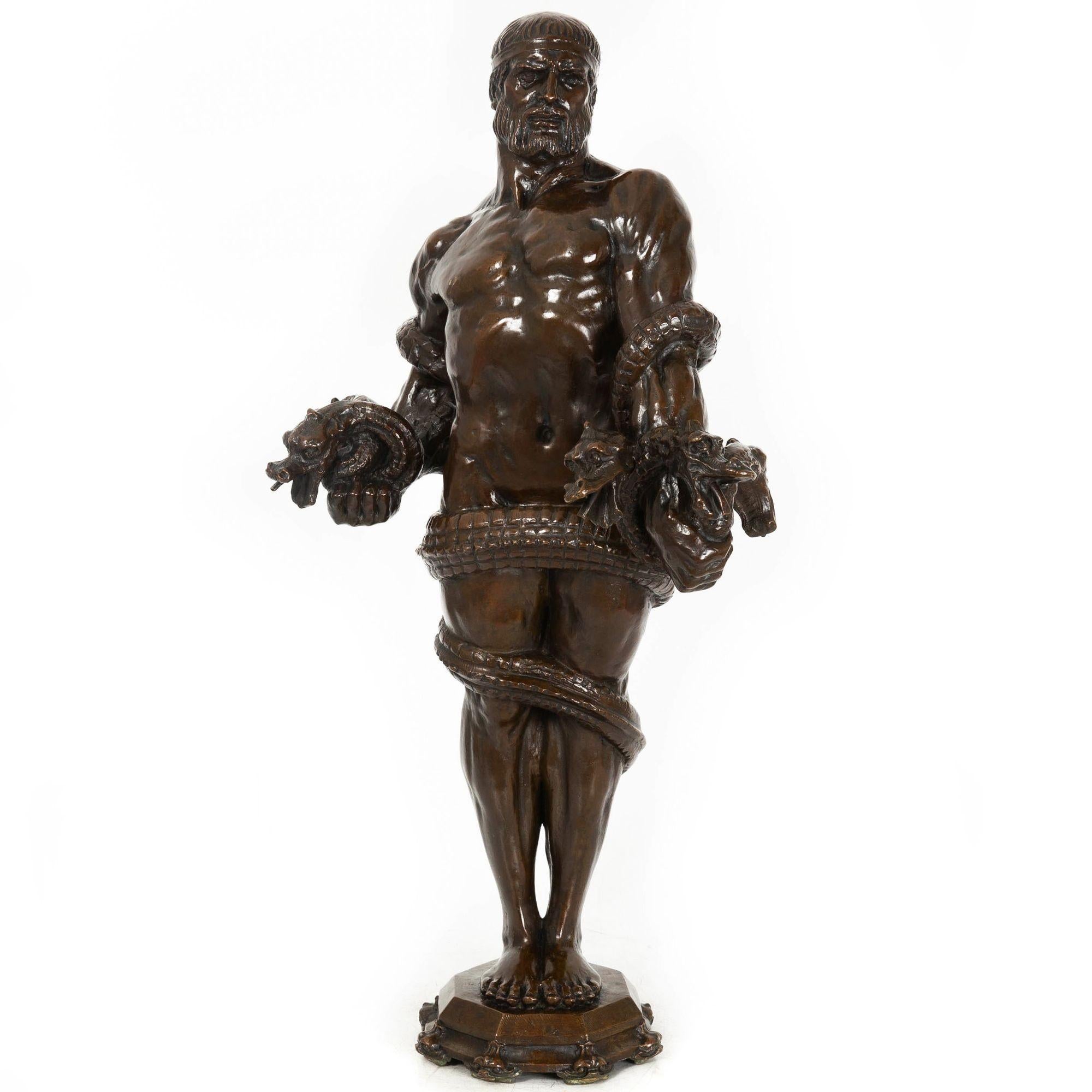 ART DECO
United States, circa 1940s

Hercules and the Lernean Hydra

Patinated bronze  unsigned  designed as a fountain

Item # 410TUG09E

Stark, minimal and thoroughly modernist, this very fine and imposing sculpture captures the very essence of