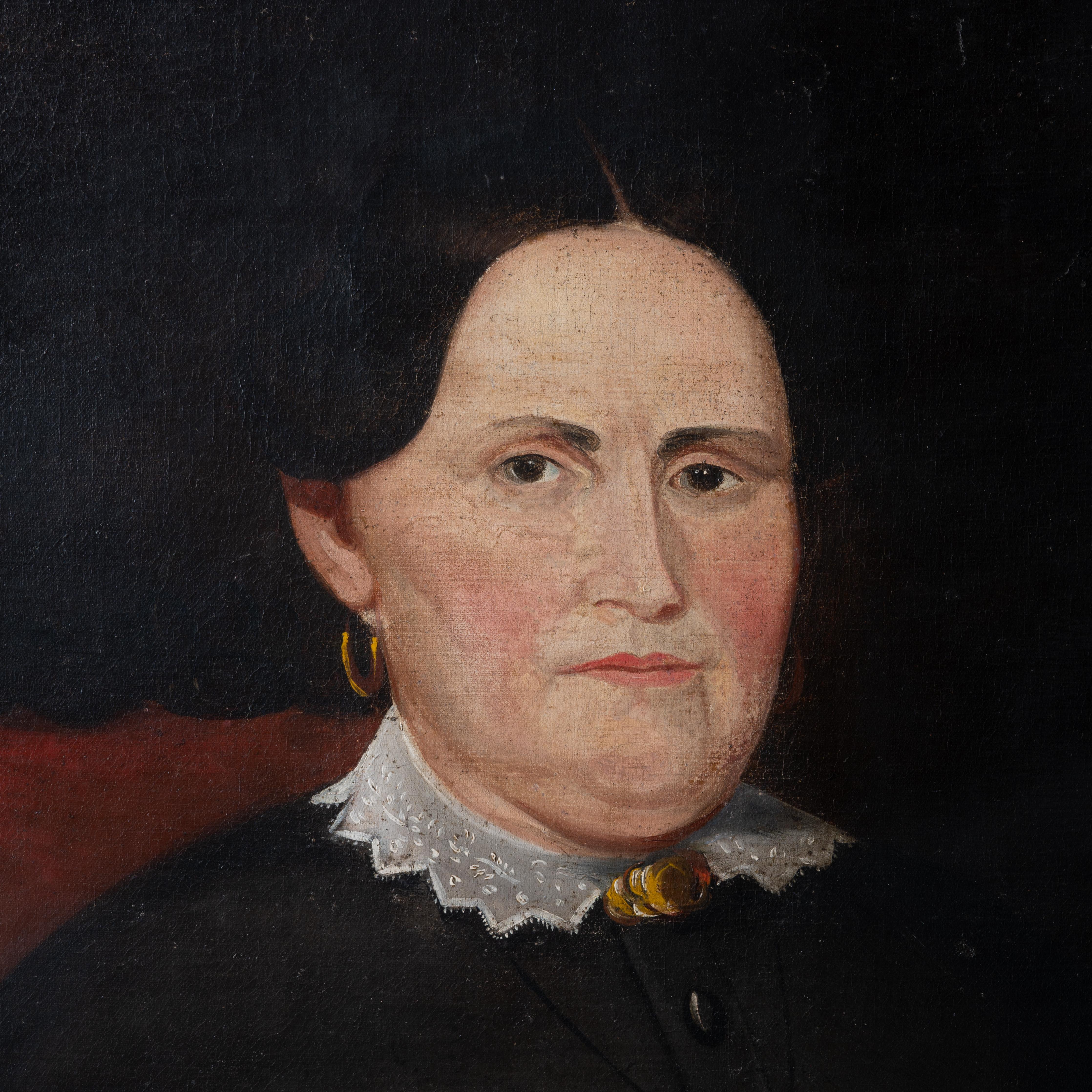 American School Portrait of a Lady, c.1840 For Sale 2