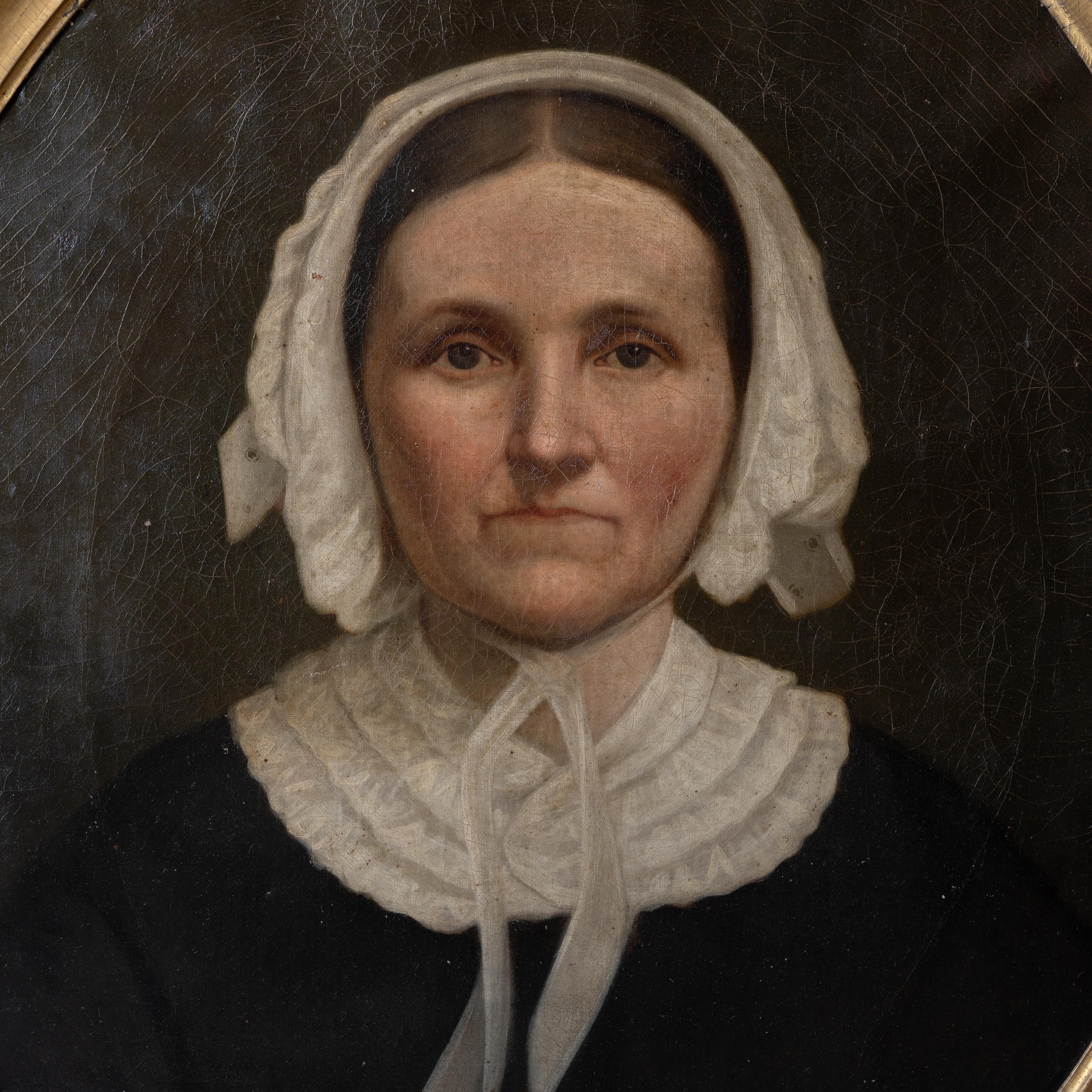 American School Portrait Painting, 19th Century For Sale 1