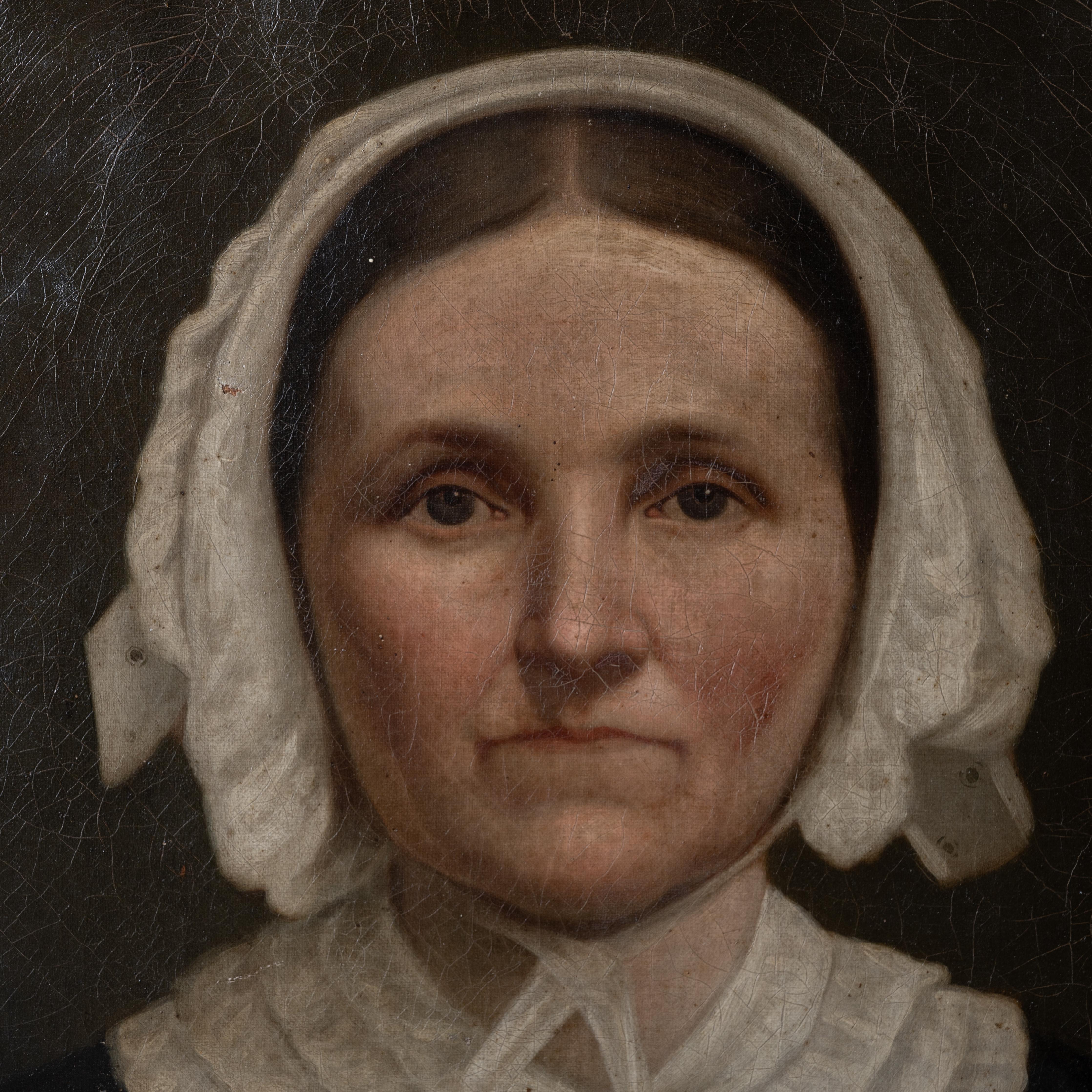 American School Portrait Painting, 19th Century For Sale 2