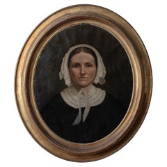 American School Portrait Painting, 19th Century