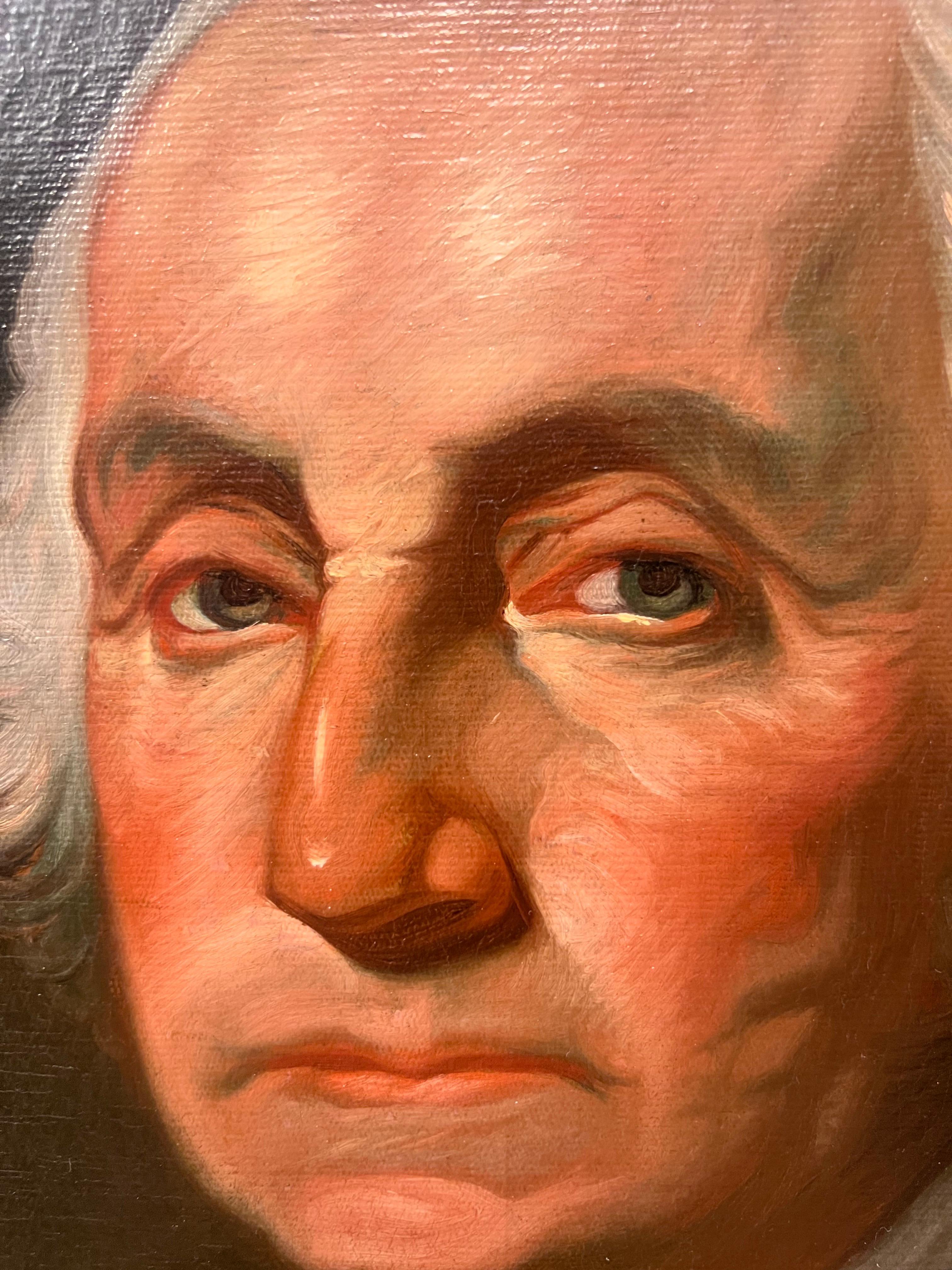 American School Primitive Portrait of George Washington After Gilbert Stewart 5