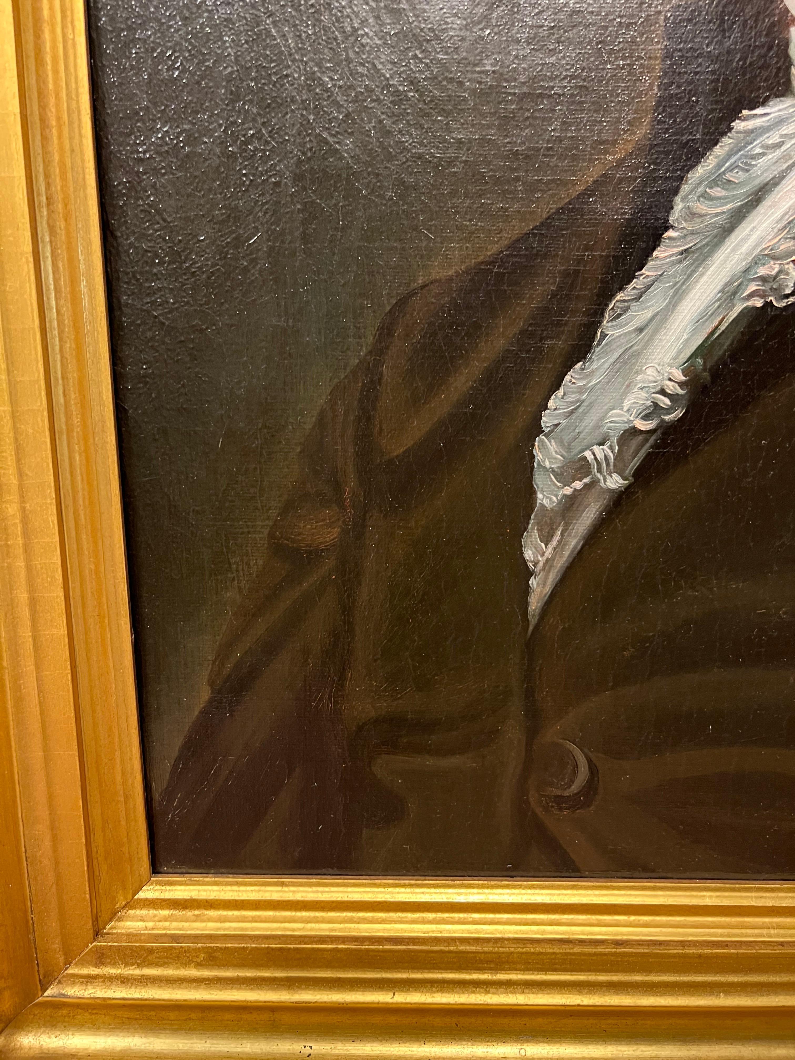 American School Primitive Portrait of George Washington After Gilbert Stewart In Excellent Condition In Long Island City, NY