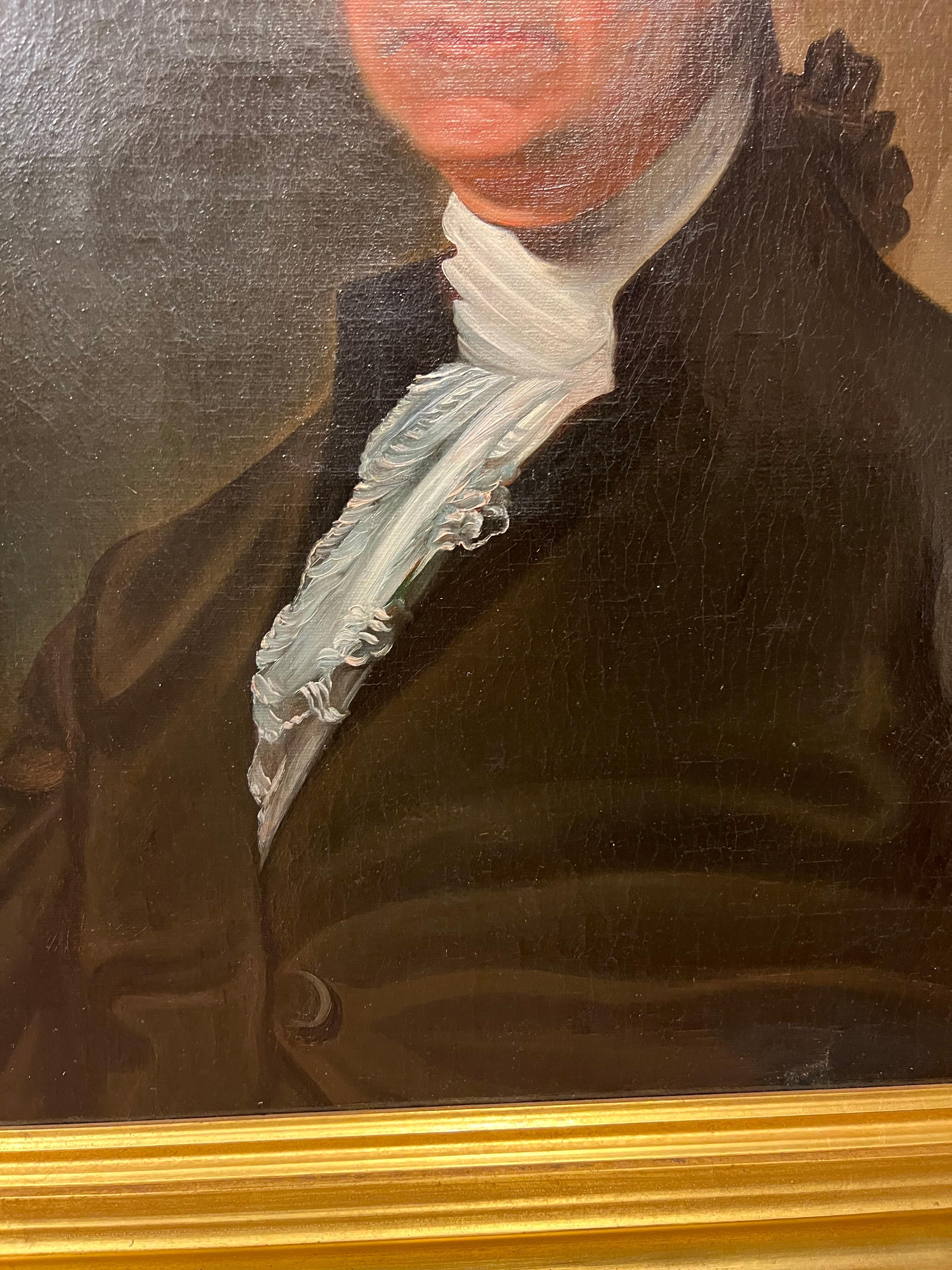 American School Primitive Portrait of George Washington After Gilbert Stewart 1