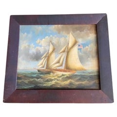 American Seascape with Racing Cutters