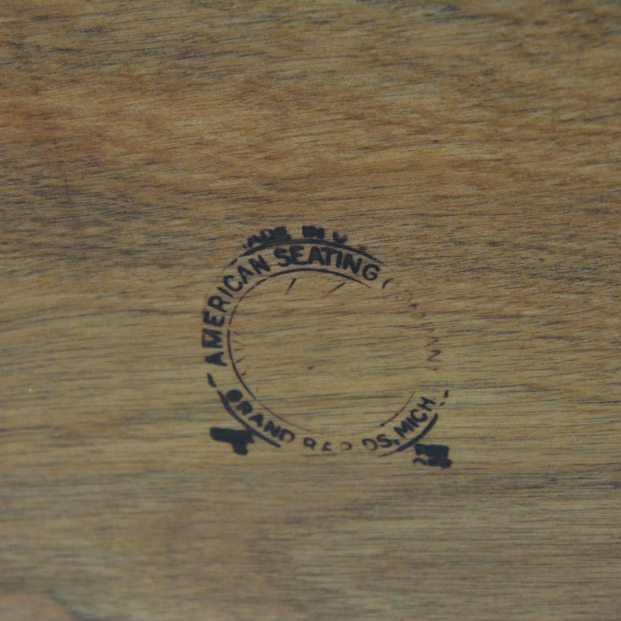 Mid-Century Modern American Seating Co School Desk, 1940s For Sale