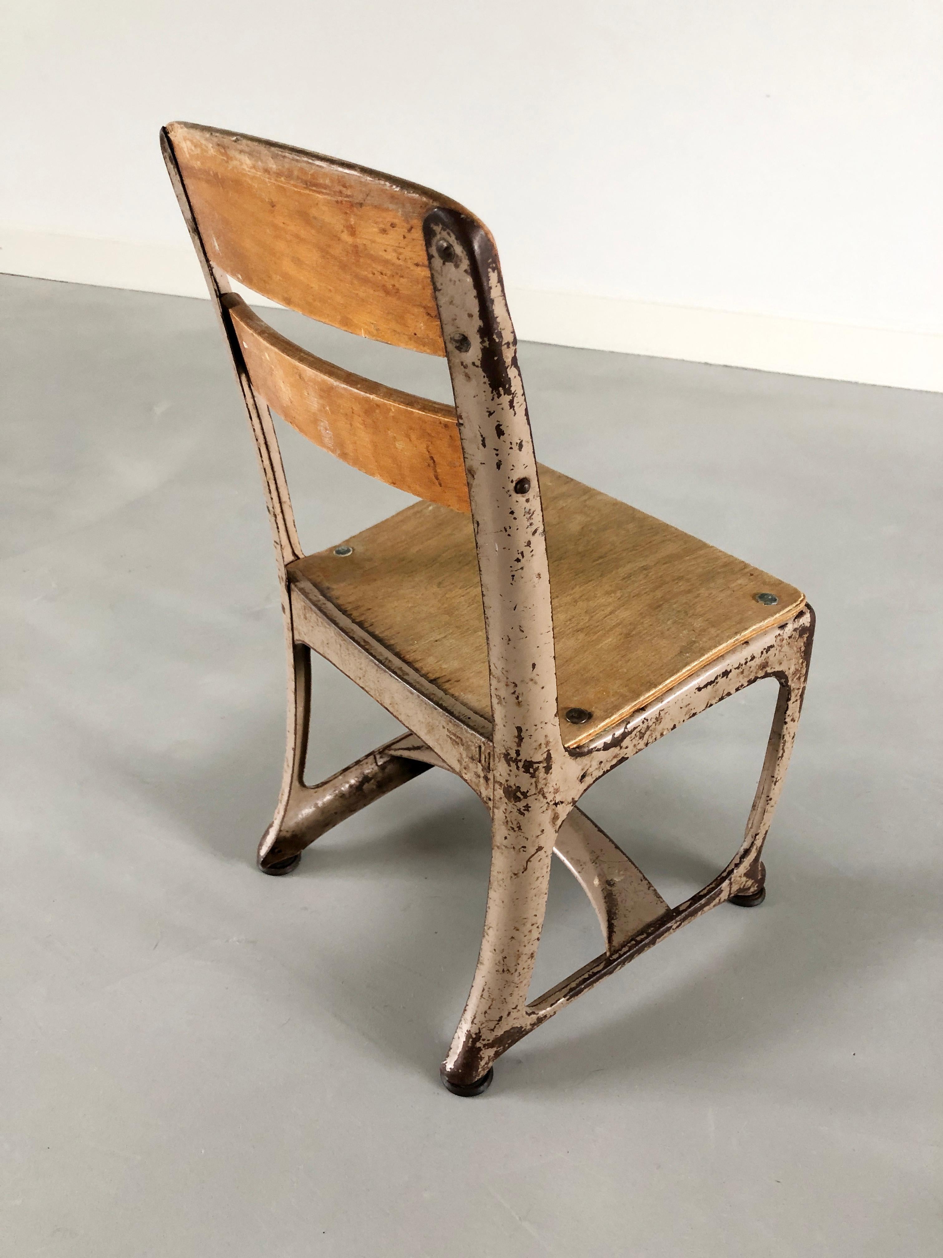 Industrial American Seating Envoy No.11 Childs Chair 1940's For Sale