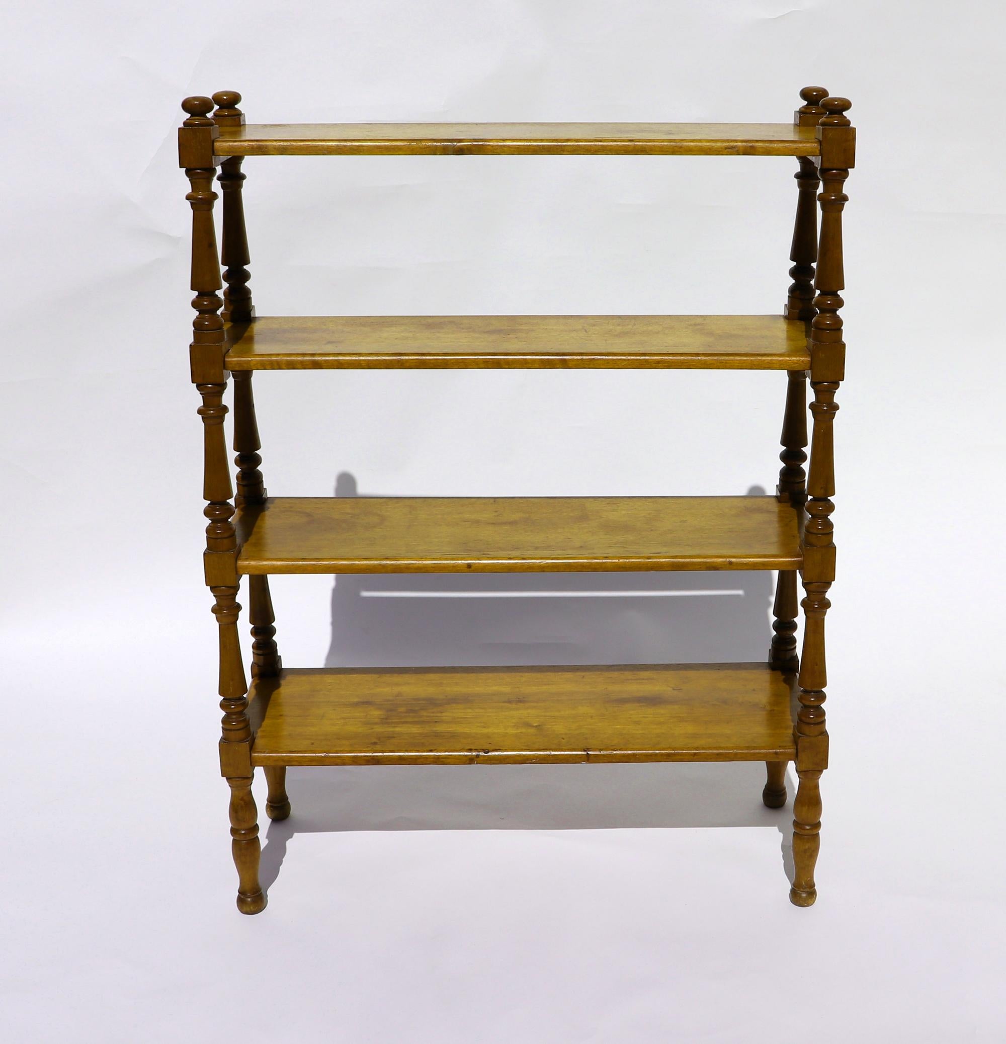 American Empire American Set of Walnut Four-Tier Shelves For Sale