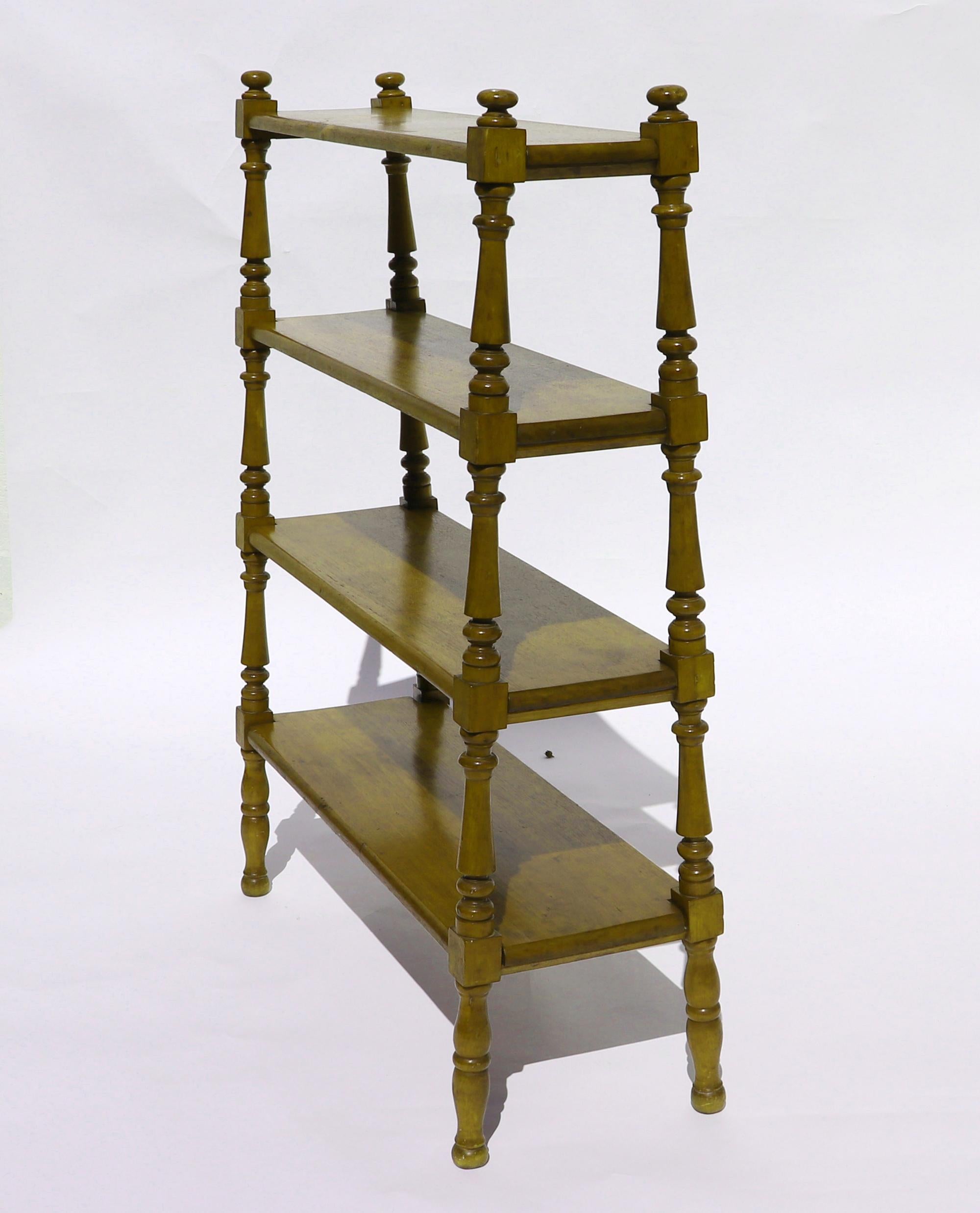 Mid-19th Century American Set of Walnut Four-Tier Shelves For Sale
