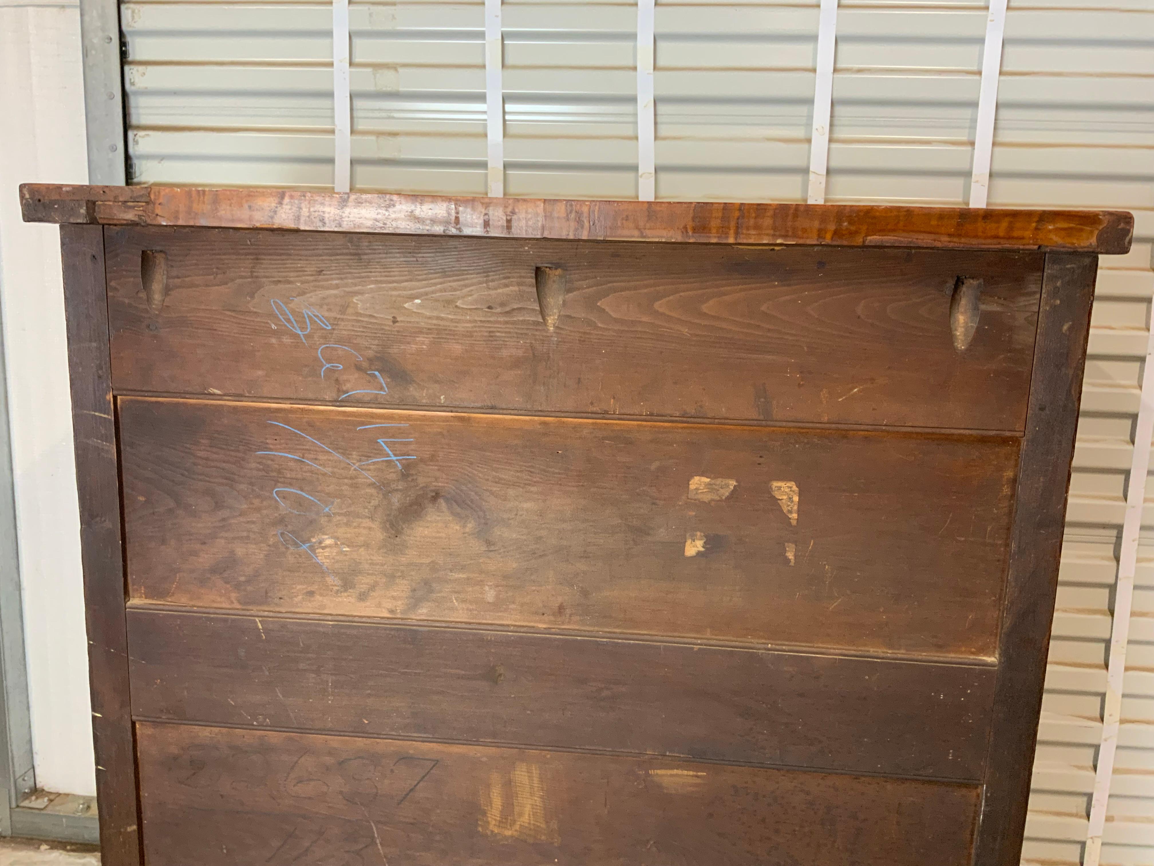 American Sheraton Curly Maple Chest For Sale 8