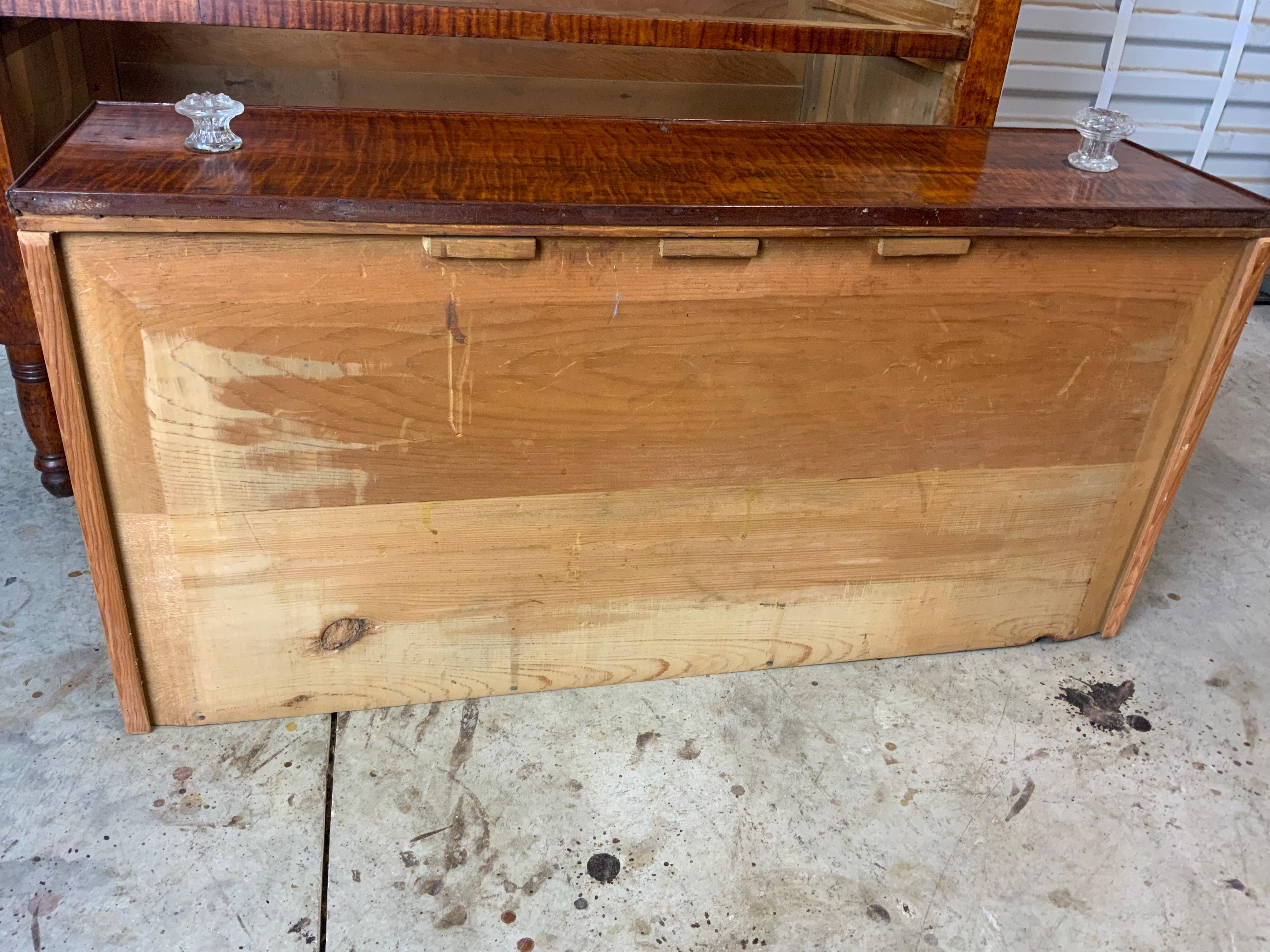 American Sheraton Curly Maple Chest For Sale 4