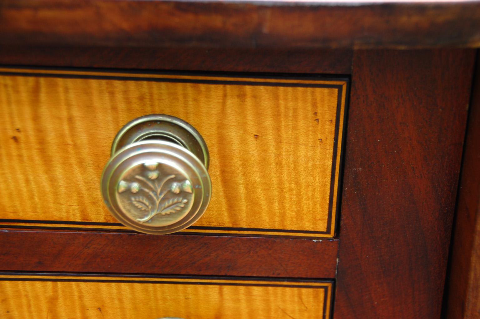 American Sheraton Early 19th Century Dropleaf Two Drawer Side Table 6