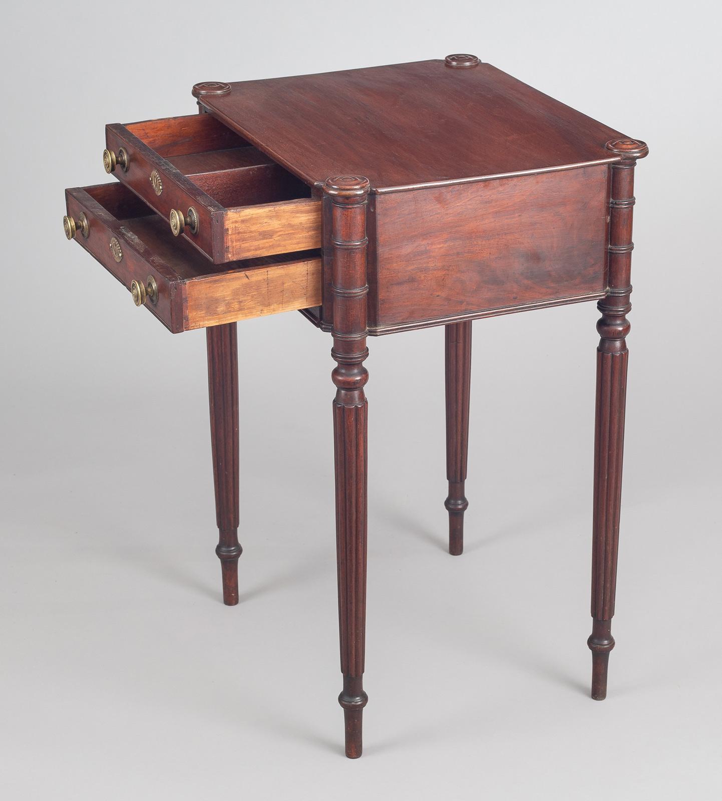 19th Century American, Sheraton, Salem, Massachusetts Work Table For Sale