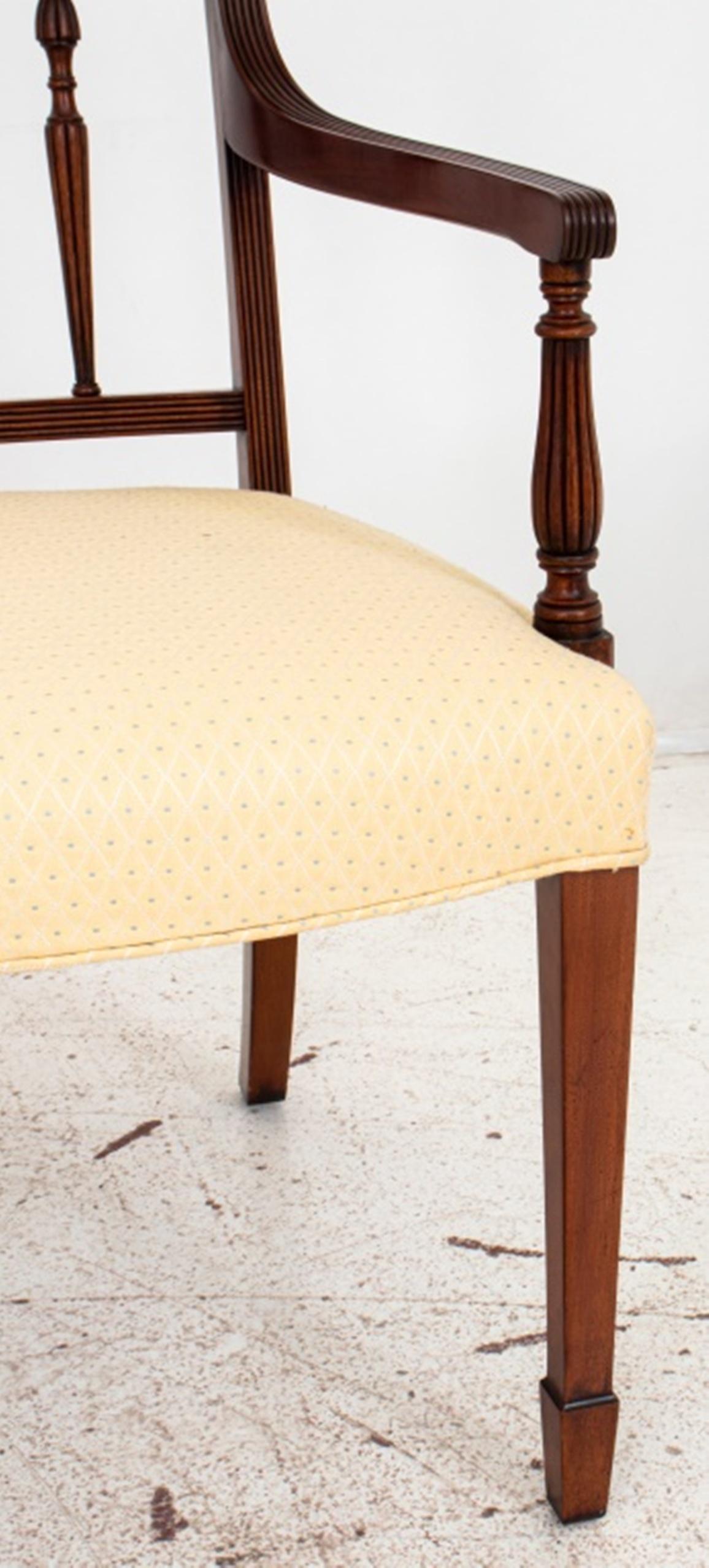 American Sheraton Style Upholstered Settee / Sofa 1
