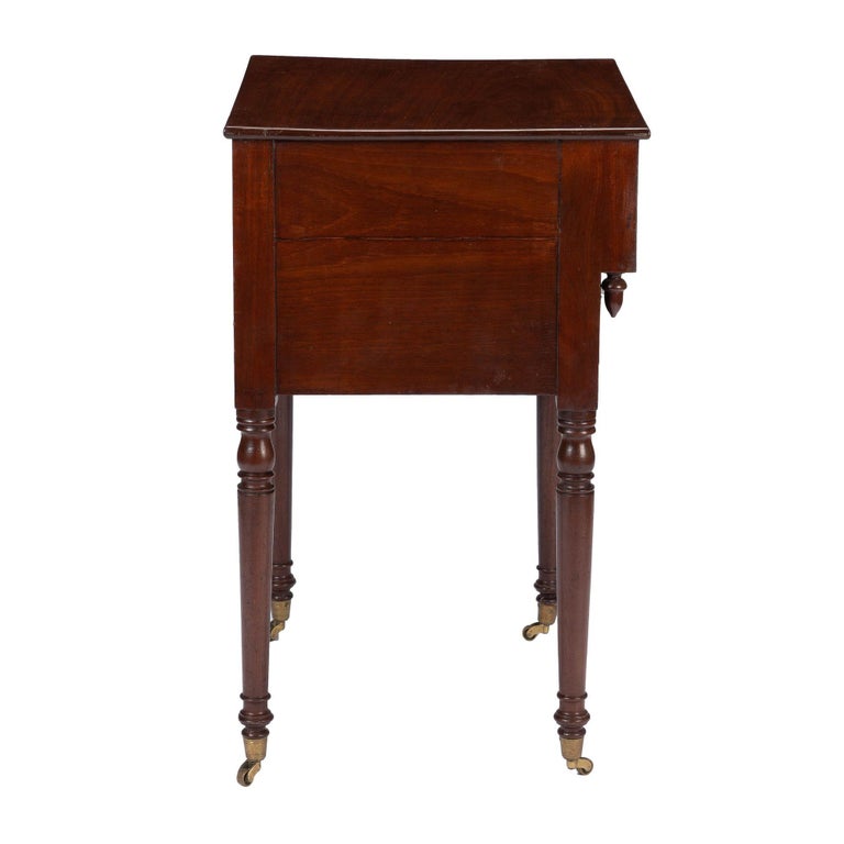 American Sheraton Two Drawer Work Table For Sale at 1stDibs