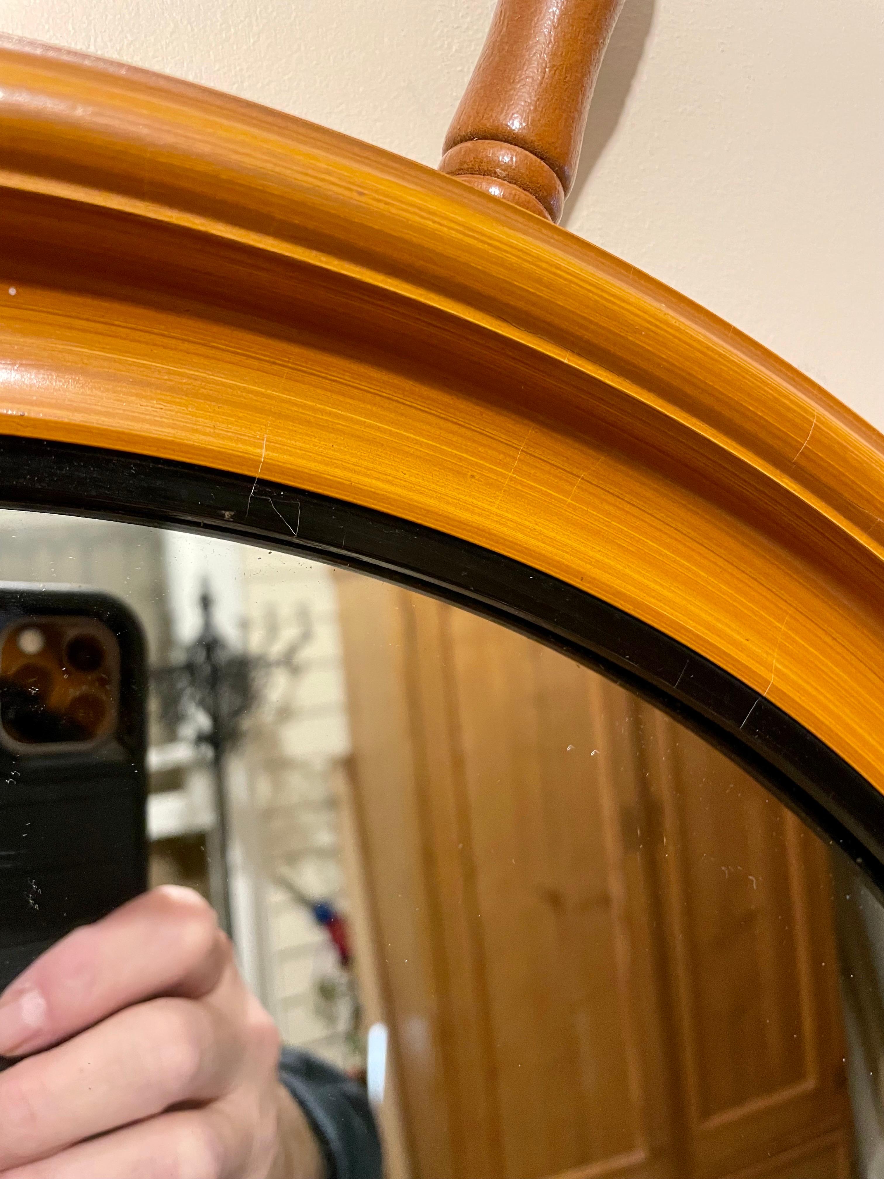 boat wheel mirror