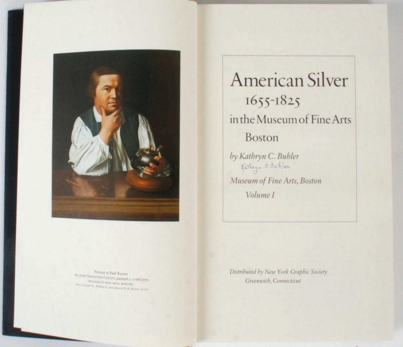 American Silver in the Museum of Fine Arts Boston, Vols. I & II, Signed 1st Ed In Good Condition For Sale In valatie, NY
