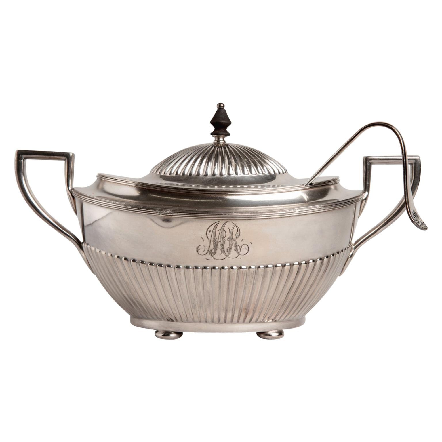 American Silver Plate Tureen with Ladle