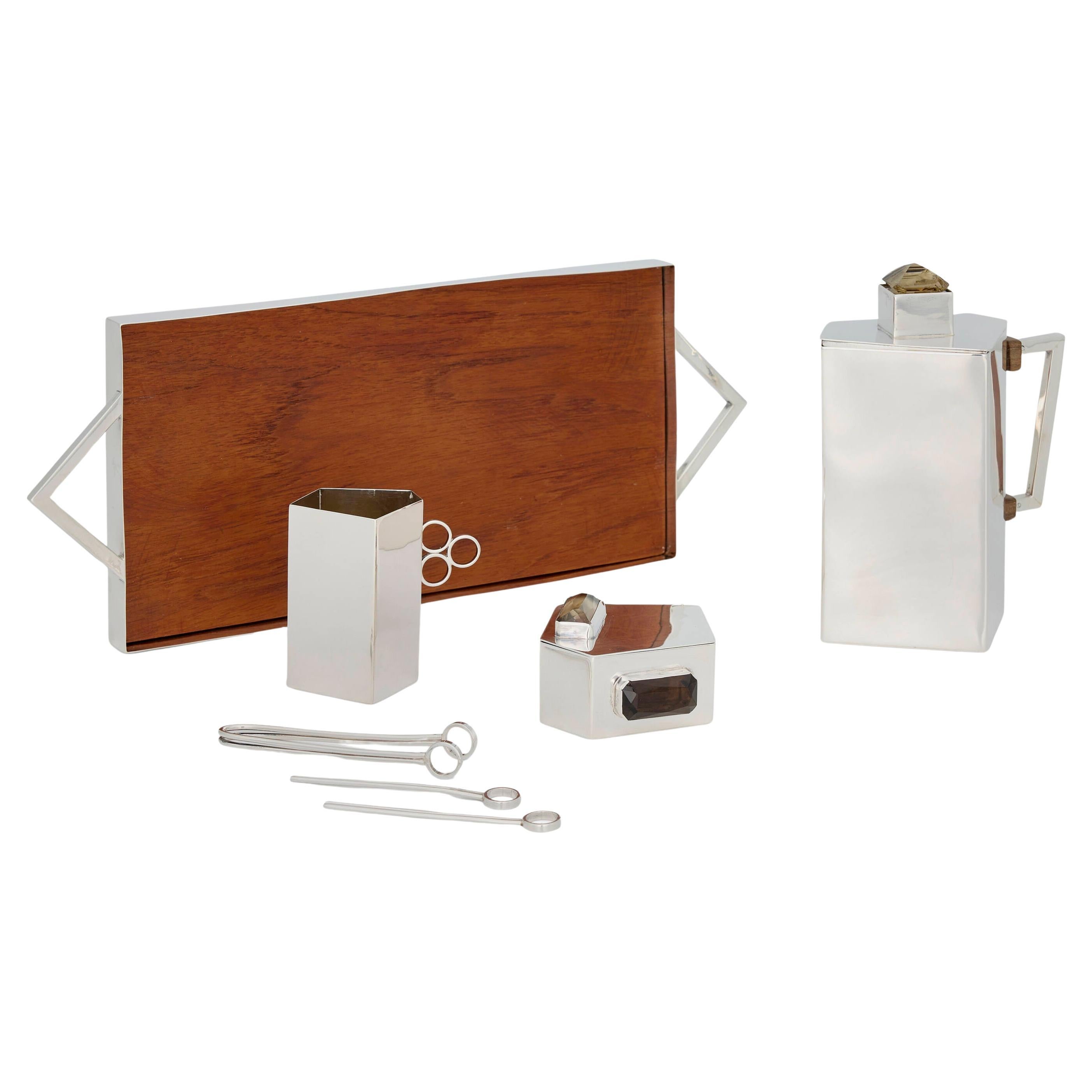 Servizio da tè americano placcato in argento