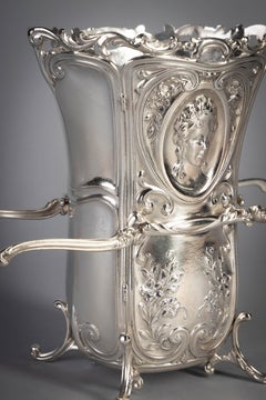American Silver Sedan Chair-Form Vase, Gorham, Dated 1931