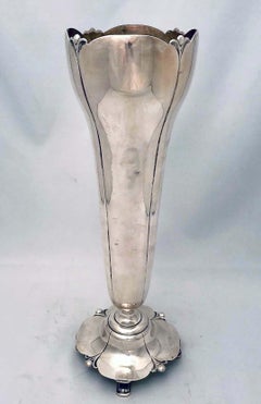 American Silver Vase "Lotus" Pattern by Percy Bertram Ball for Watson Silver