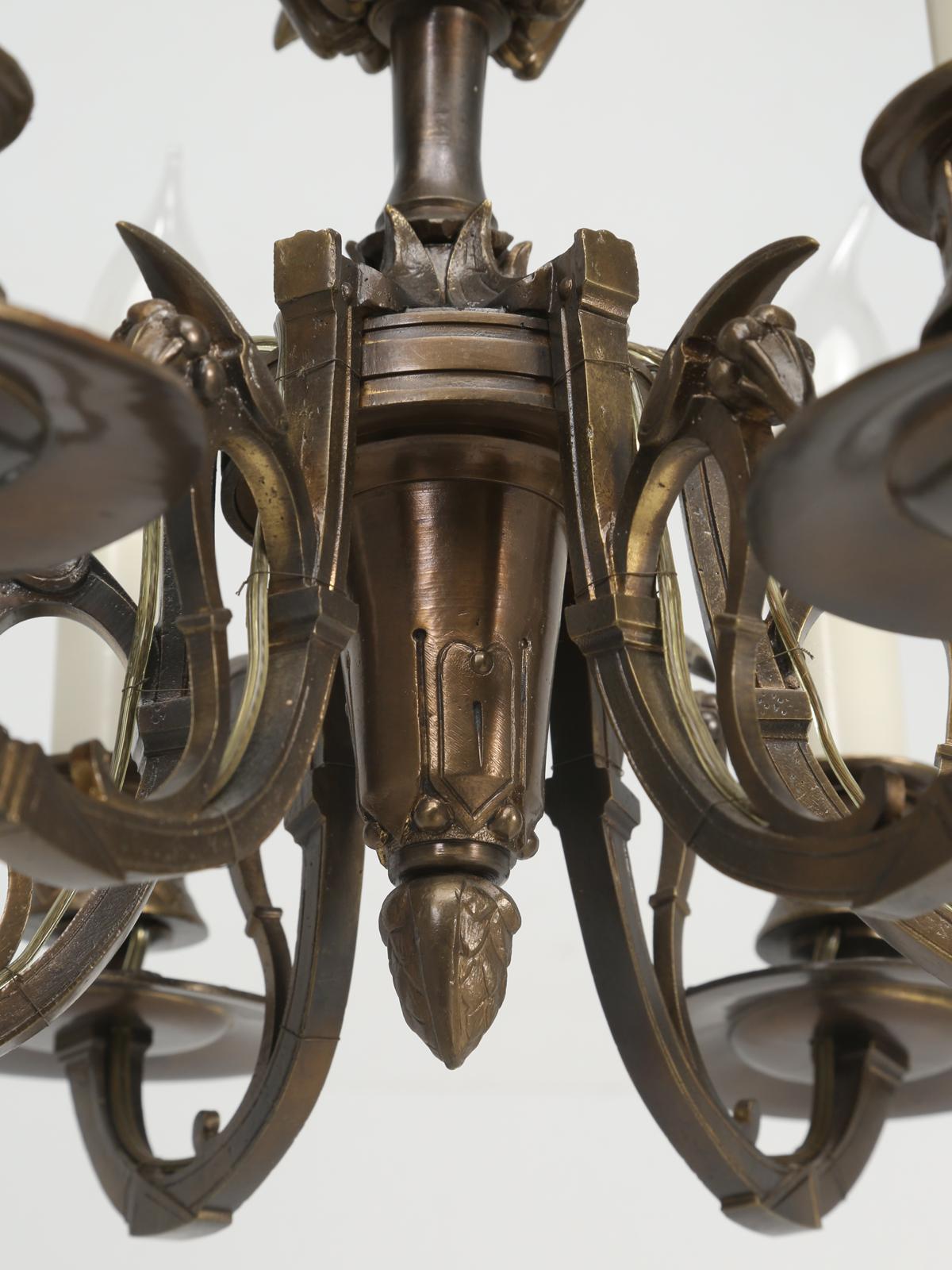 American Six-Light Chandelier Made of Solid Brass 4