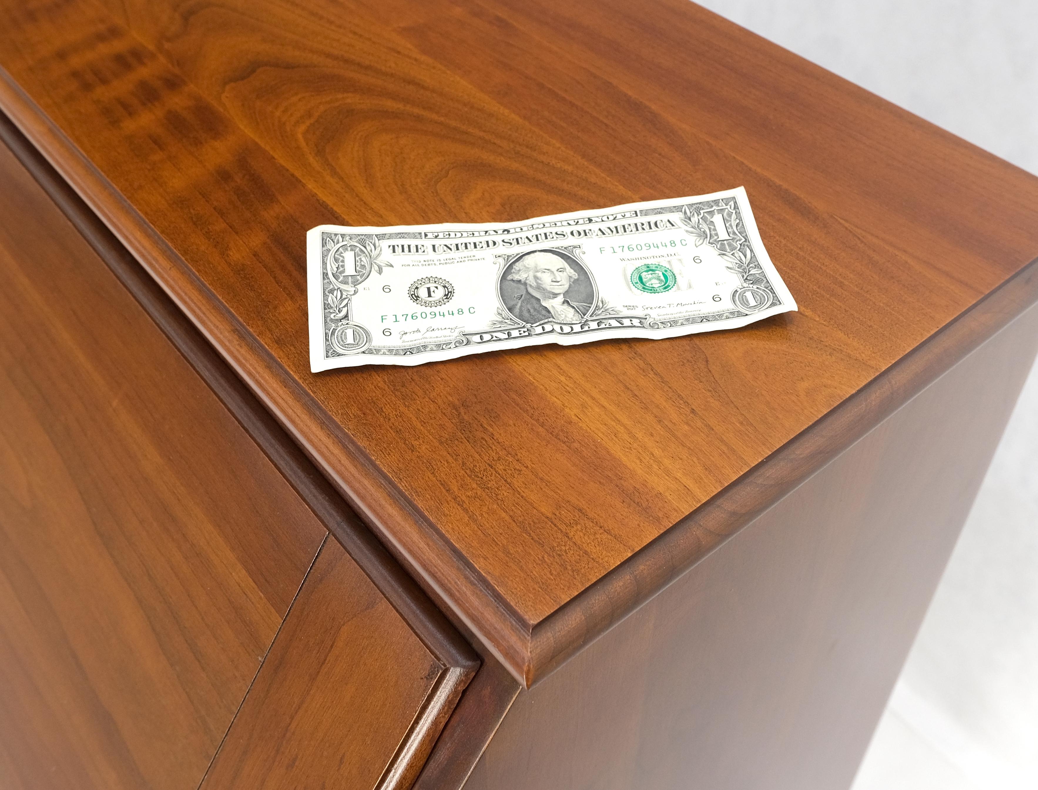 20th Century American Solid Cherry 4 Drawers Drop Front Secretary Desk Solid Brass Pulls MINT For Sale