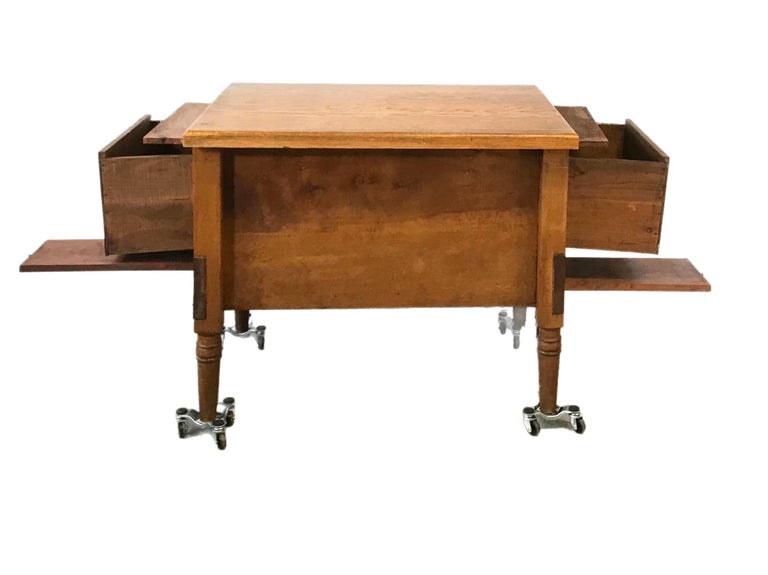 American Solid Oak Butcher Block and Dough Box For Sale at 1stDibs