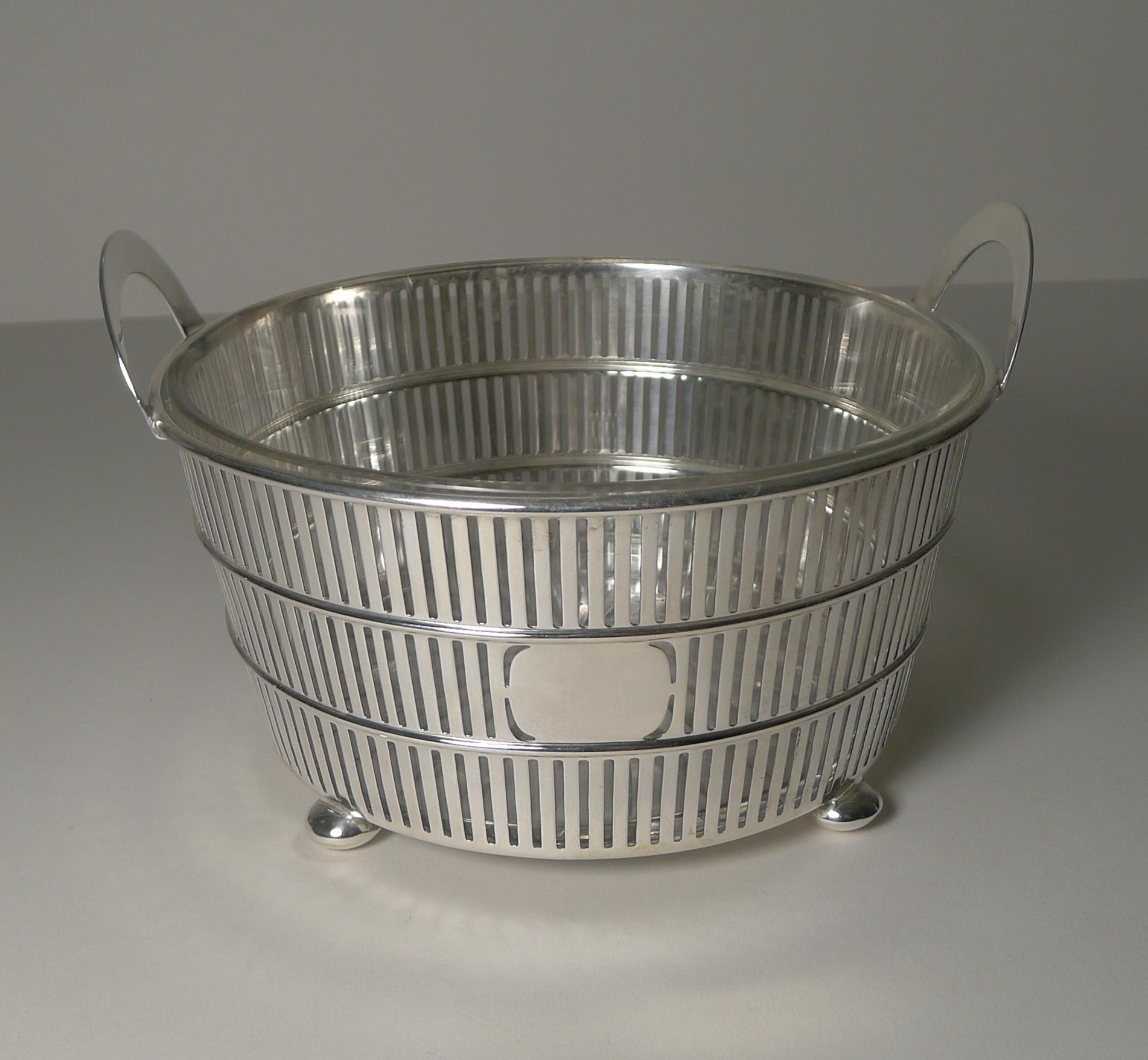 North American American Solid / Sterling Silver Ice Bowl / Bucket C.1920, Watson