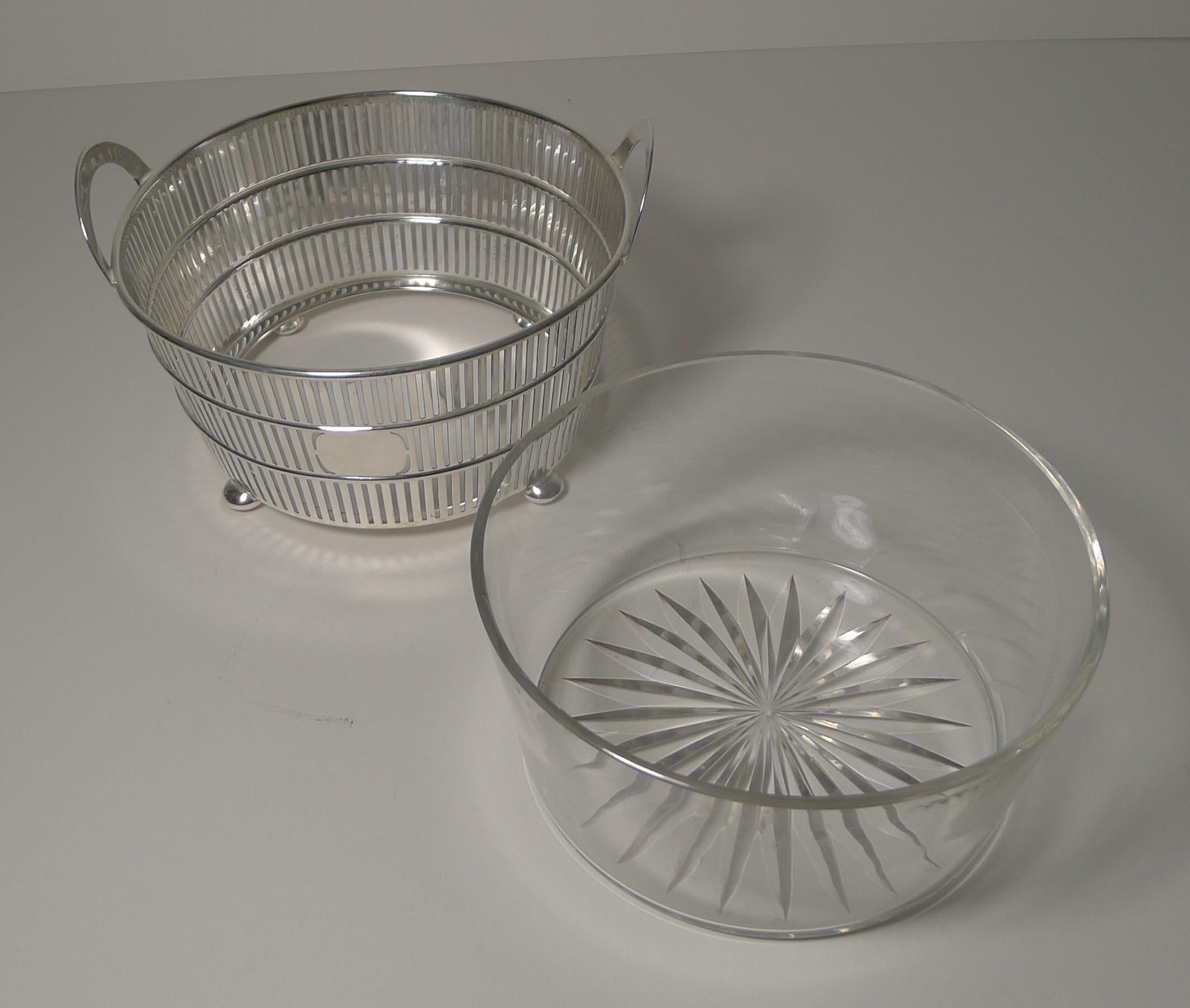 American Solid / Sterling Silver Ice Bowl / Bucket C.1920, Watson 2