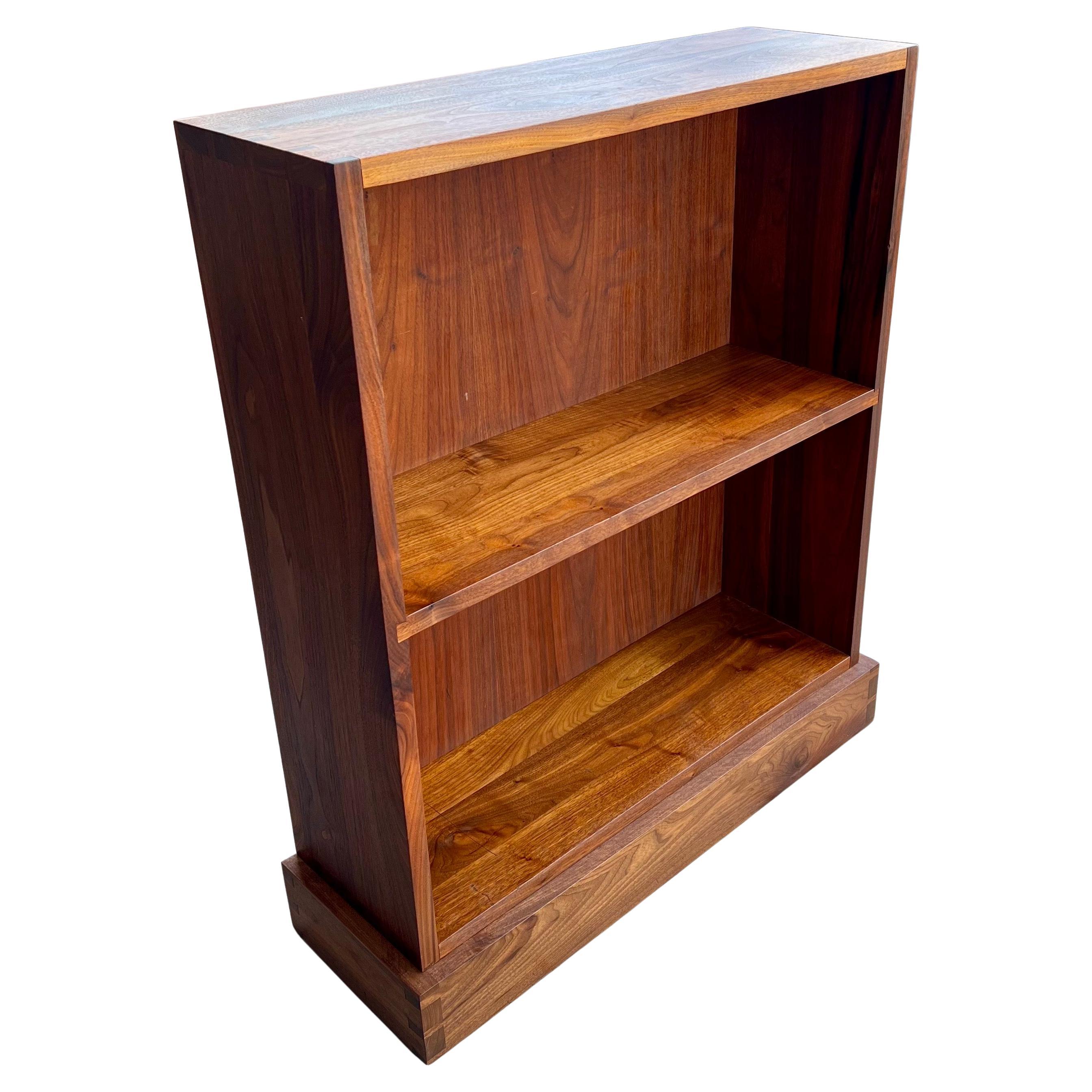 Mid-Century Modern American Solid Walnut 1970's Versatile Bookcase Nakashima Style Dovetail Joints