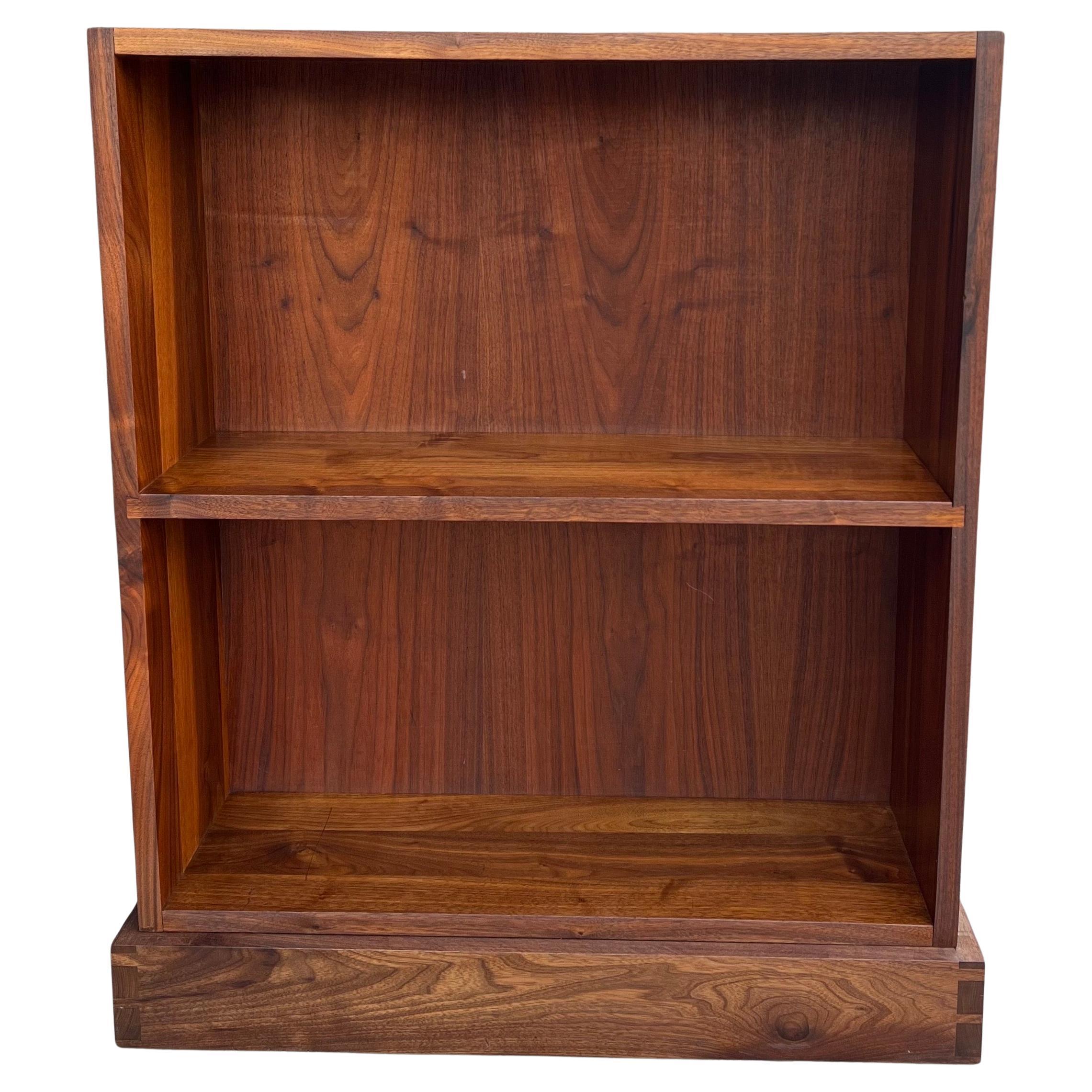 20th Century American Solid Walnut 1970's Versatile Bookcase Nakashima Style Dovetail Joints