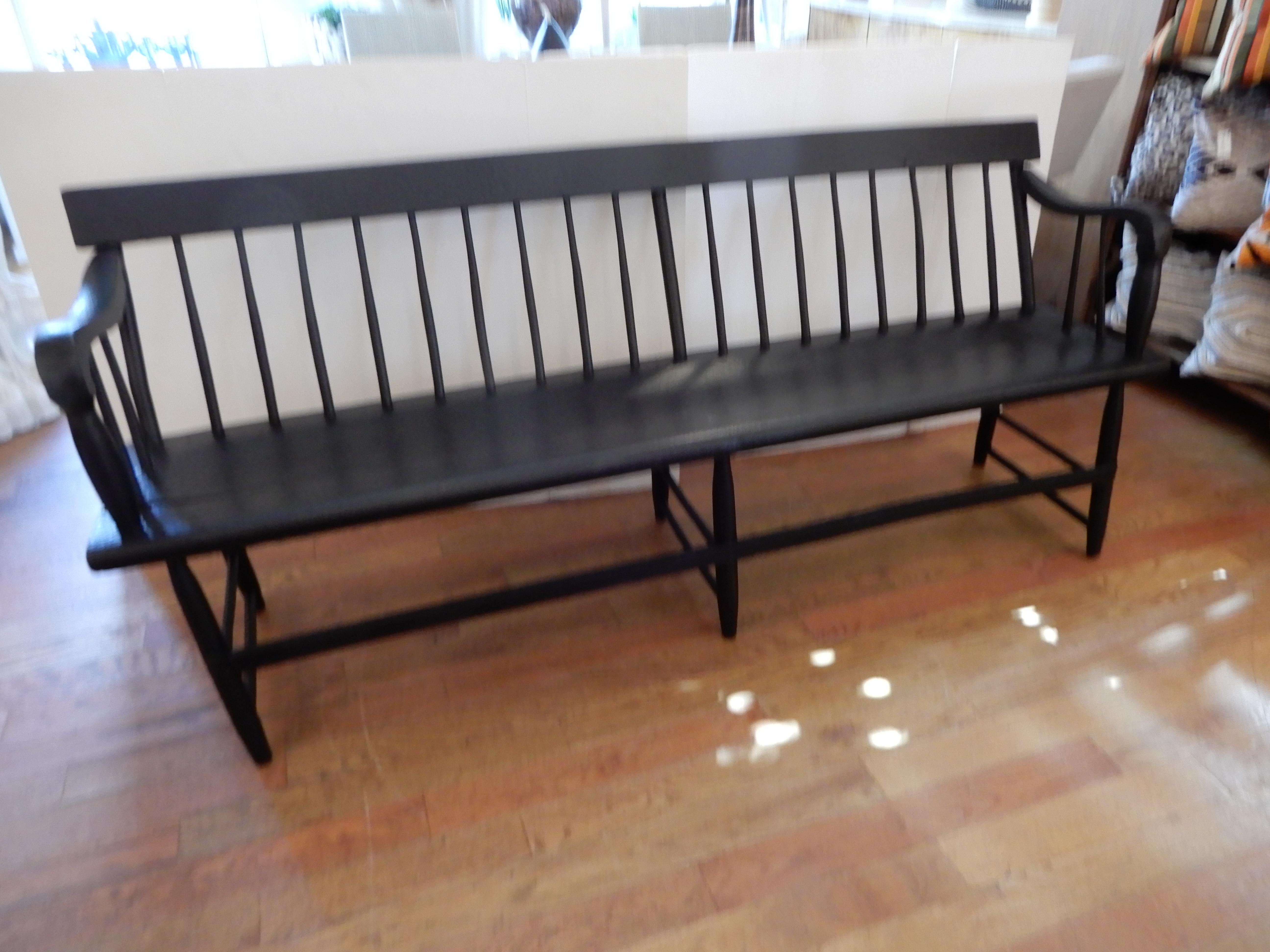 antique wood settee bench