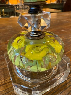 American St. Clair Paperweight Glass Lamp, Mid-20th Century