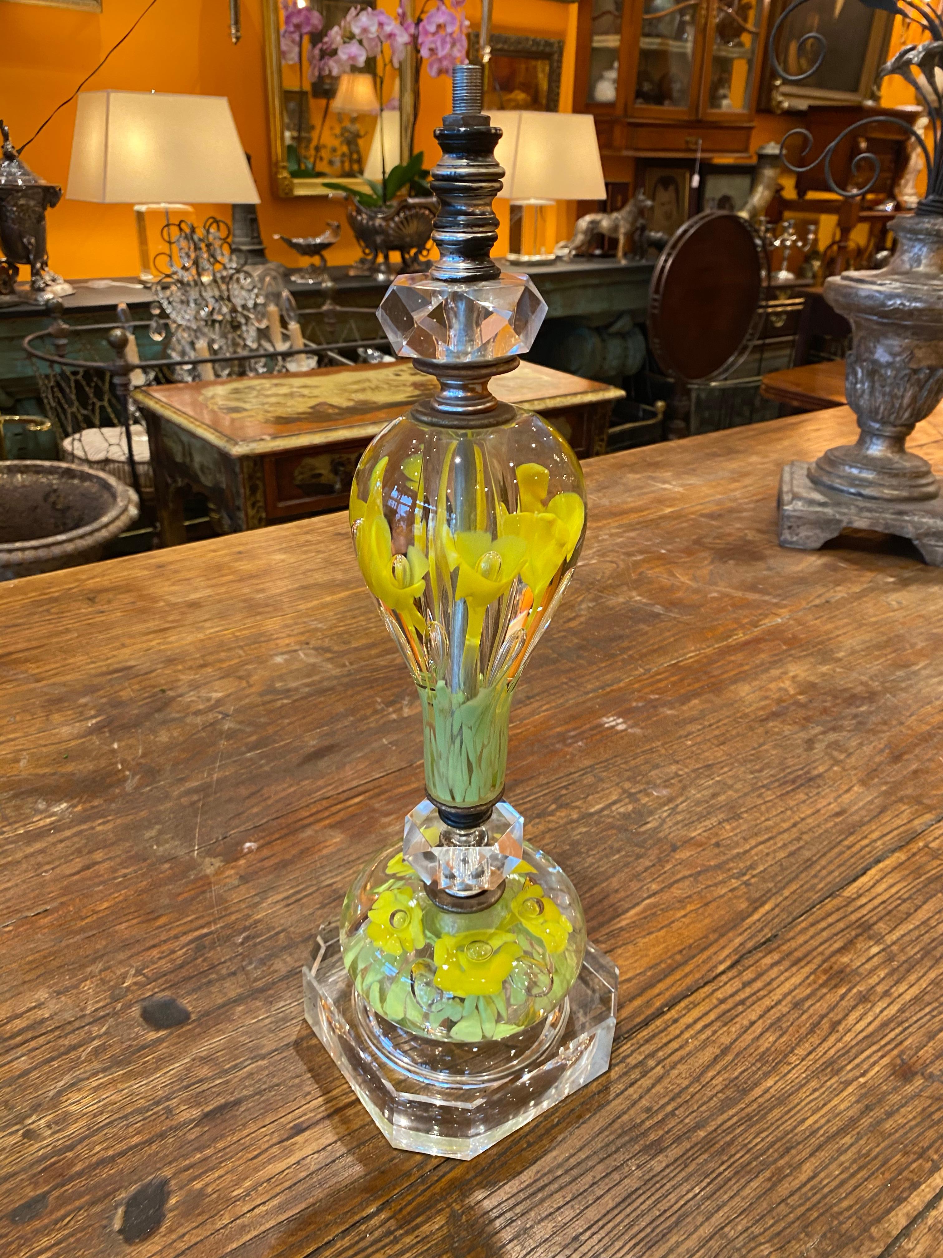 amerikanische Briefbeschwerer-Glaslampe, St. Clair, Mitte des 20. Jahrhunderts im Angebot 1