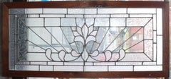 American Stained and Beveled Glass Transom 43" x 20"