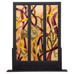 American Stained Art Glass Room Divider