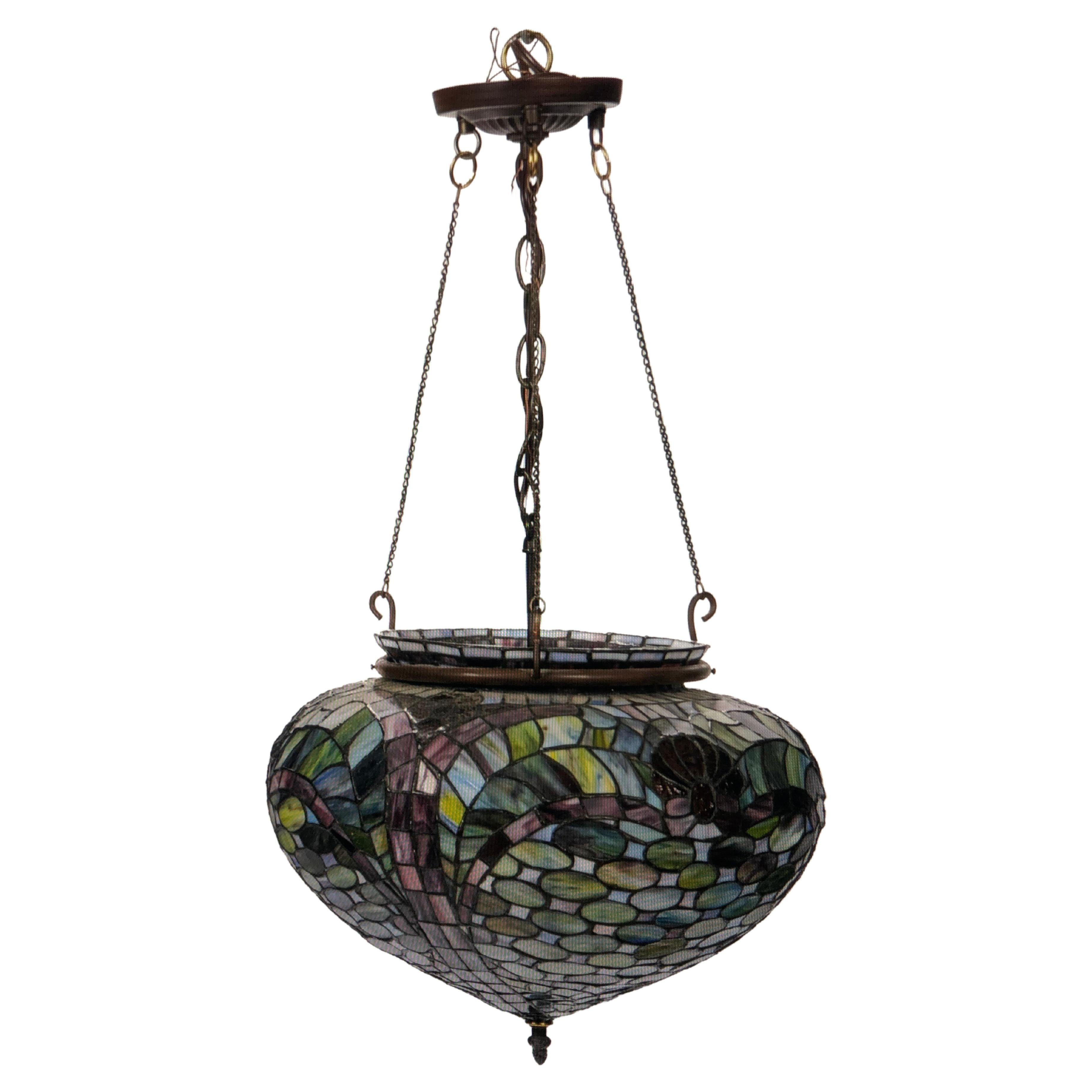 American Stained Glass Pendant Chandelier in Tiffany STyle